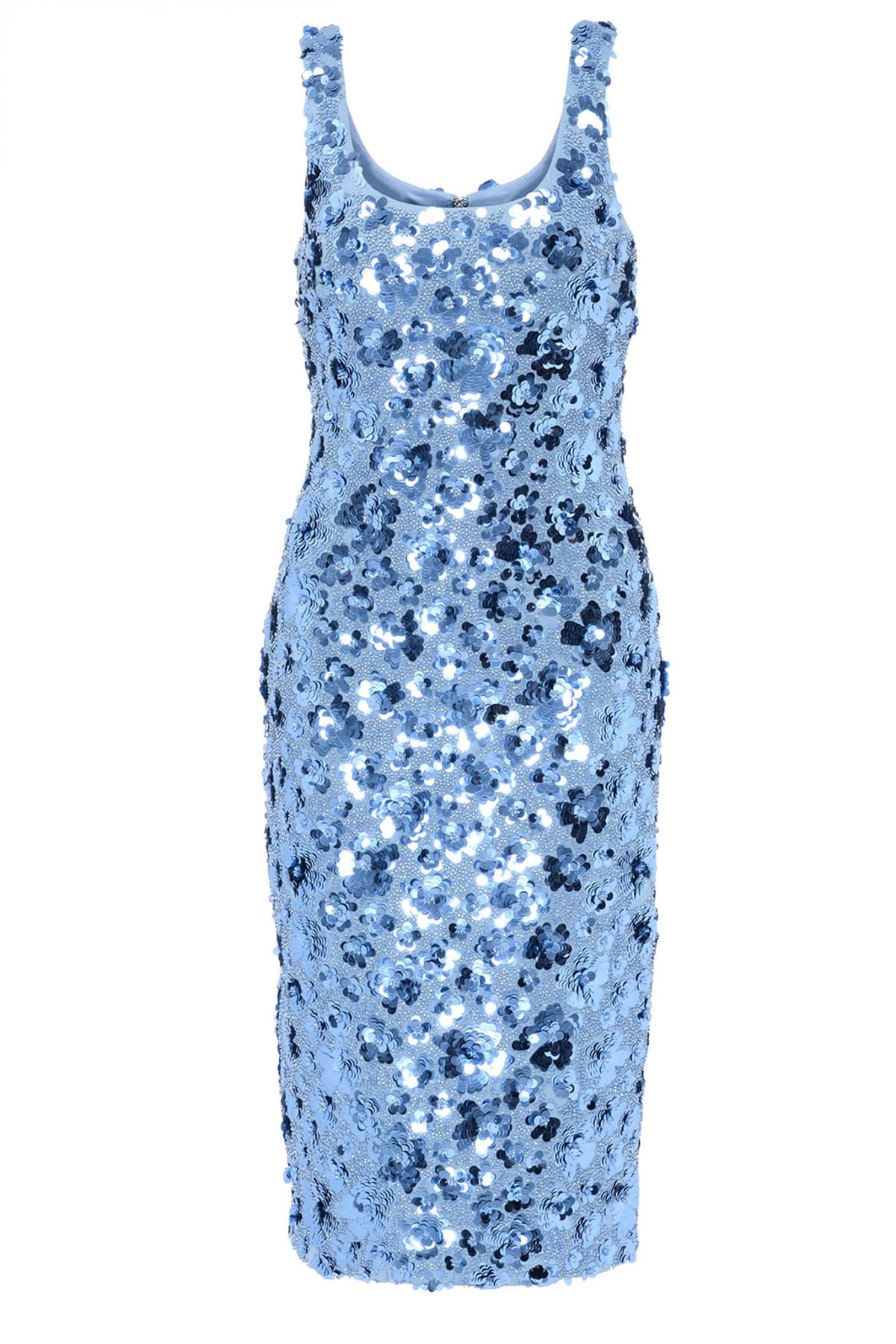 MICHAEL KORS ΦΟΡΕΜΑ MIDI ΠΑΓΕΤΑ ΑΝΟΙΧΤΟ ΜΠΛΕ