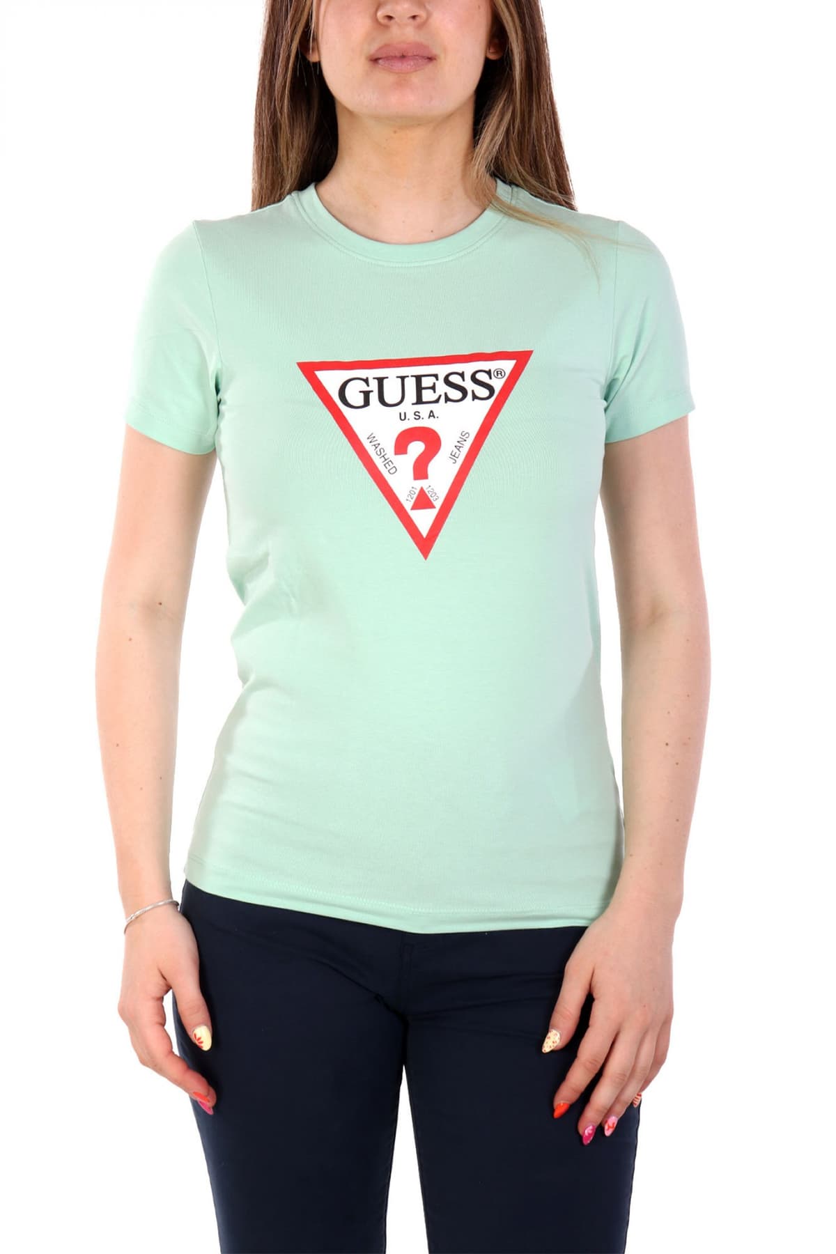 Women's T-Shirts Guess Jeans Green