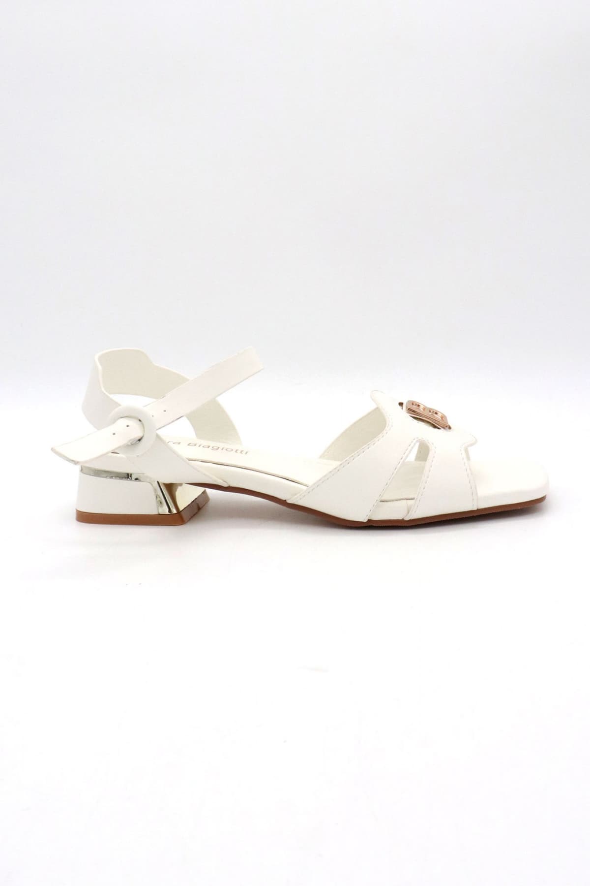 LAURA BIAGIOTTI ΠΑΠΟΥΤΣΙΑ ΠΕΔΙΛΑ ΜΕΤΑΛΛΙΚΟ LOGO ΛΕΥΚΟ