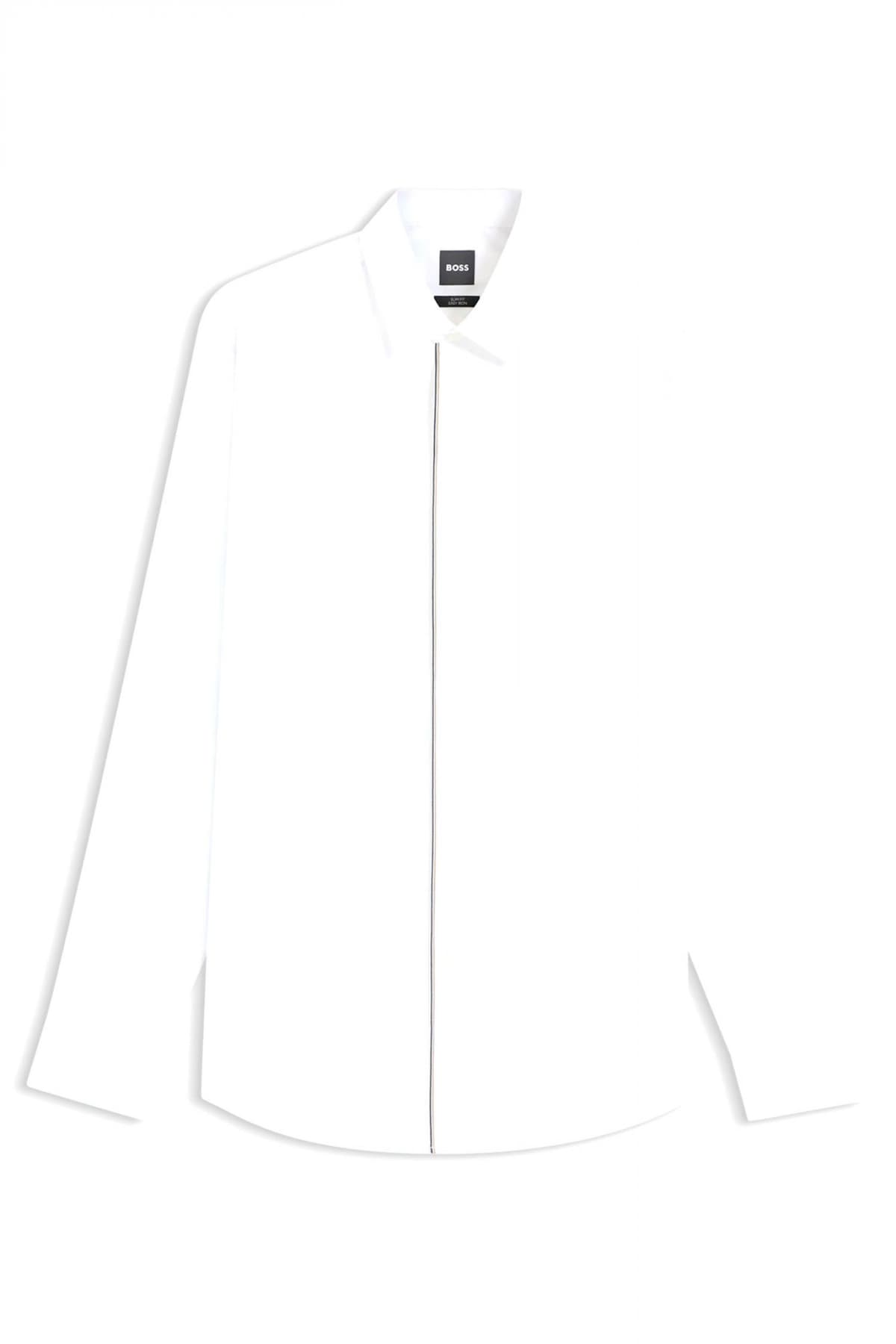 Ανδρικά πουκάμισα Boss Λευκό