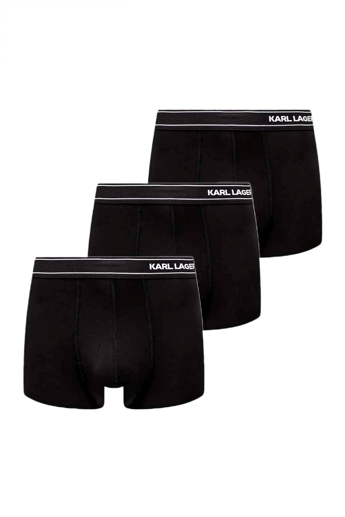 KARL LAGERFELD ΕΣΩΡΟΥΧΑ 3PACK TRUNK STRIPE LOGO ΜΑΥΡΟ