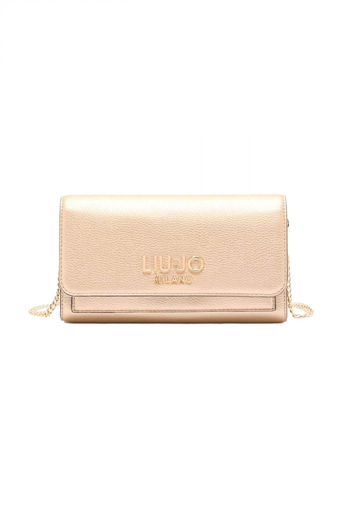 LIU-JO BETTER ΤΣΑΝΤΑ CROSSBODY LOGO ΧΡΥΣΟ