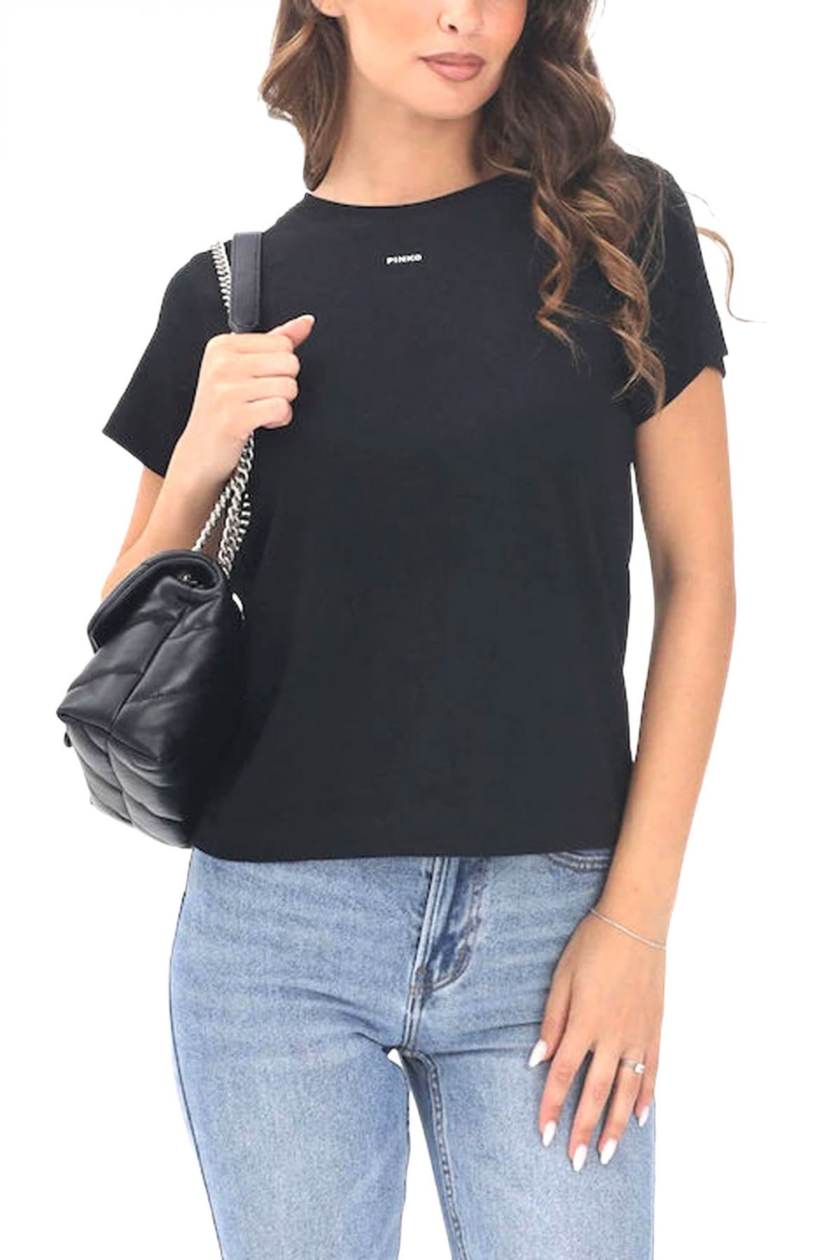 PINKO T-SHIRT BASICO T-SHIRT ΛΕΥΚΟ