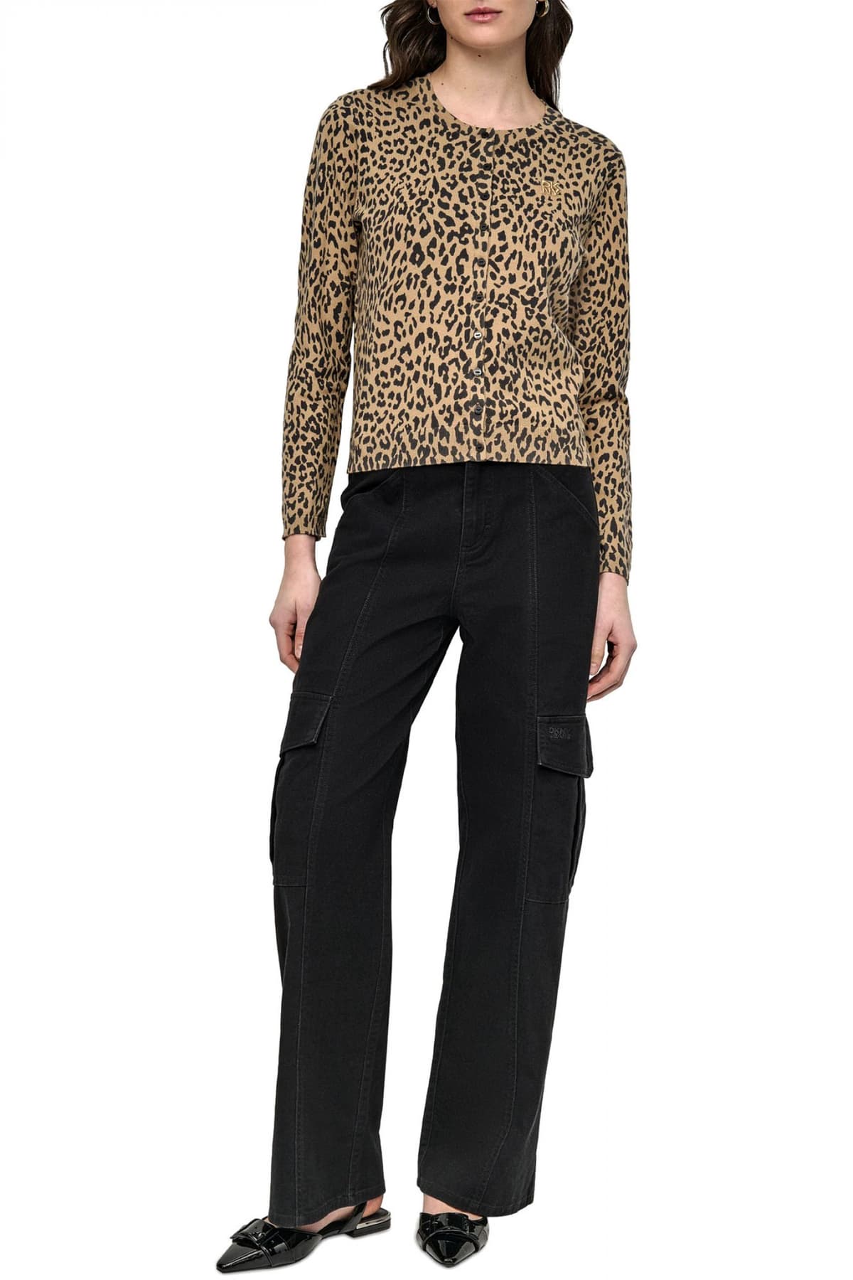 DKNY ΠΛΕΚΤΟ ANIMAL PRINT ΛΕΟΠΑΡ