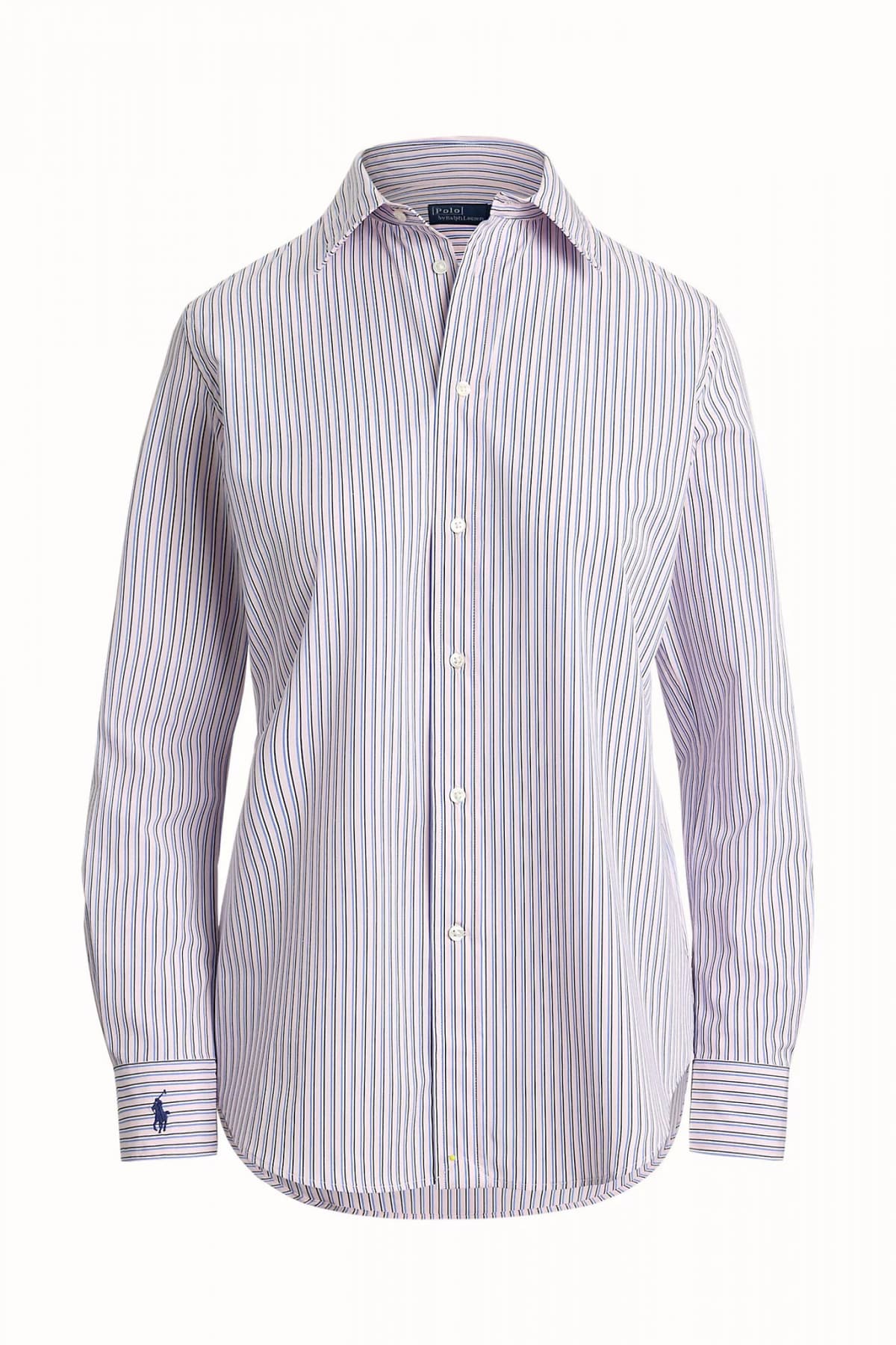 RALPH LAUREN ΠΟΥΚΑΜΙΣΟ STRETCH SLIM FIT ΡΙΓΕ ΜΩΒ