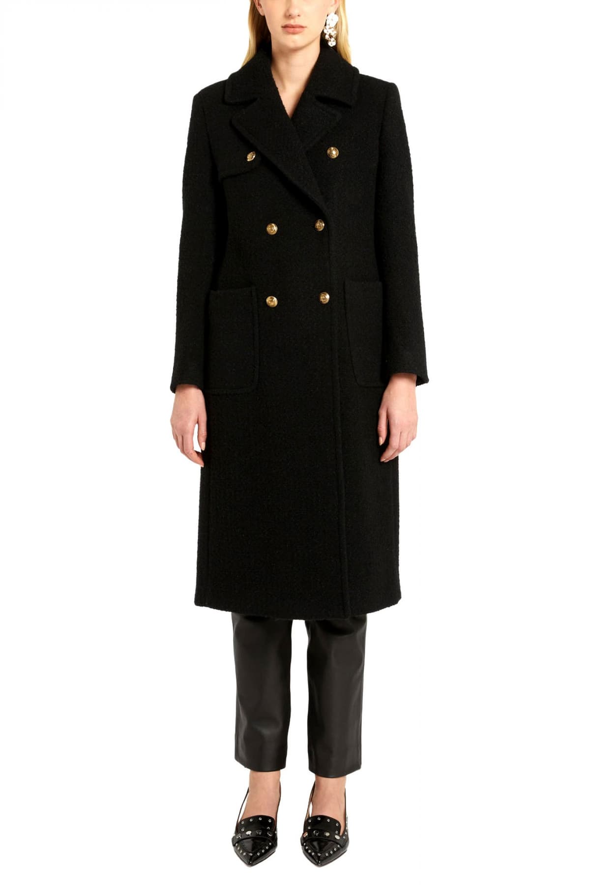 MARELLA SPORT ΠΑΛΤΟ DOMIZIA ΣΤΑΥΡΩΤΟ ΤΣΕΠΕΣ ΜΑΥΡΟ