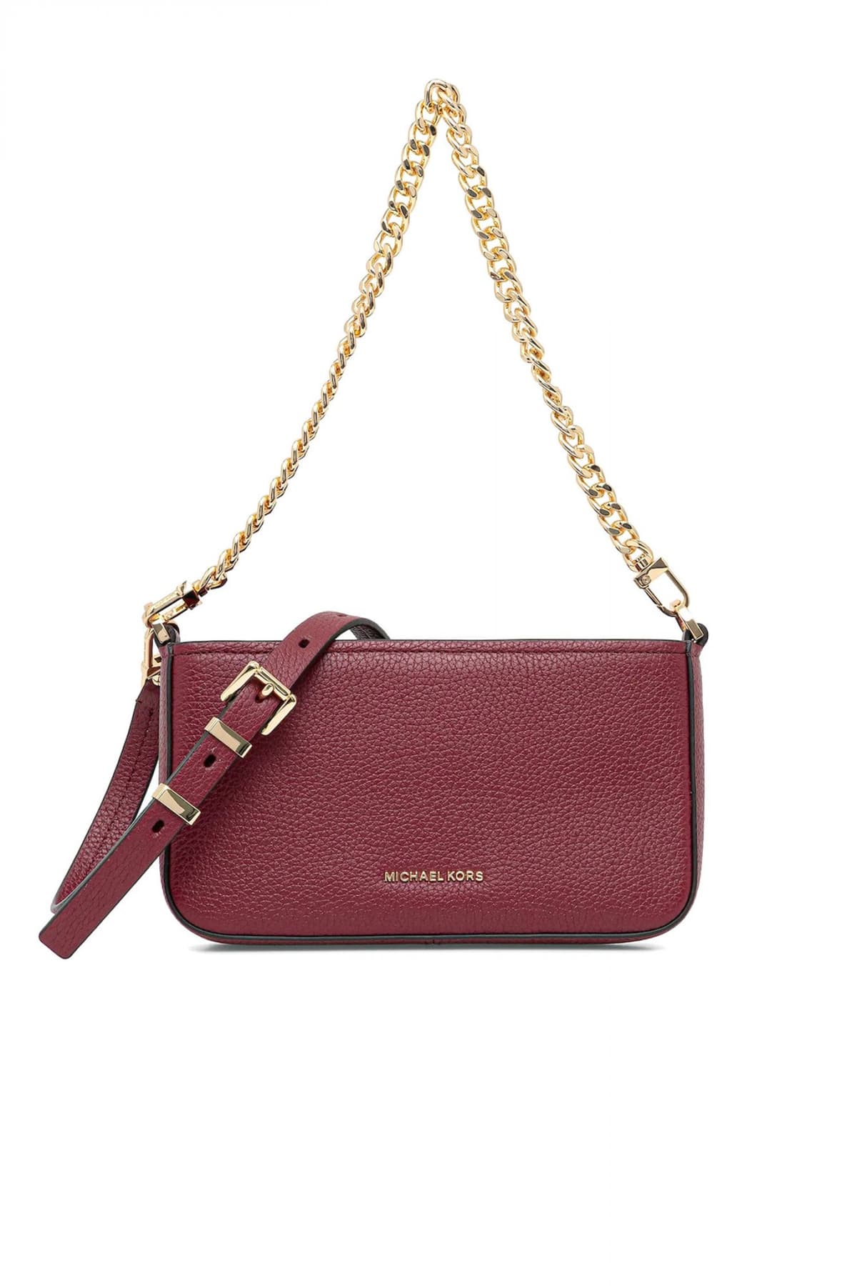 MICHAEL KORS ΤΣΑΝΤΑKI CROSSBODY BRYANT ΑΛΥΣΙΔΑ ΜΕΤΑΛΛΙΚΟ LOGO MΠΟΡΝΤΩ
