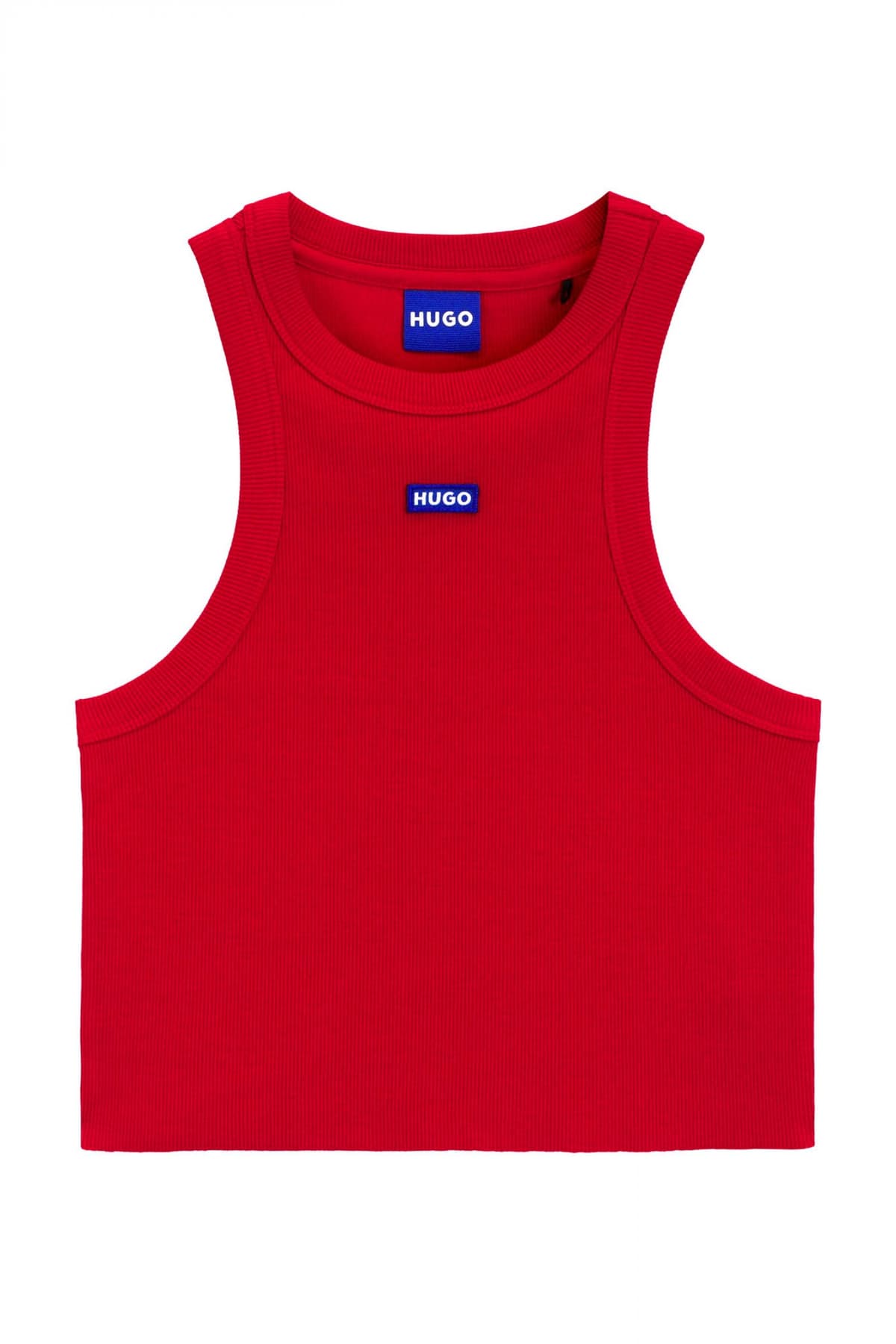 HUGO BLUE TANK TOP CROPPED BABY TANK_B LOGO ΜΩΒ
