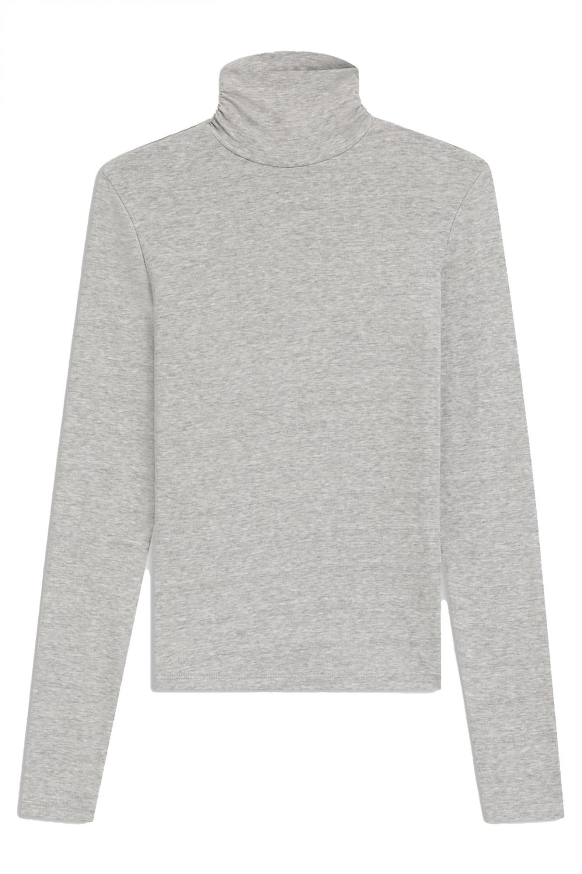 BOSS CASUAL TOP TURTLENECK C_ELIANA SLIM FIT STRETCH ΓΚΡΙ