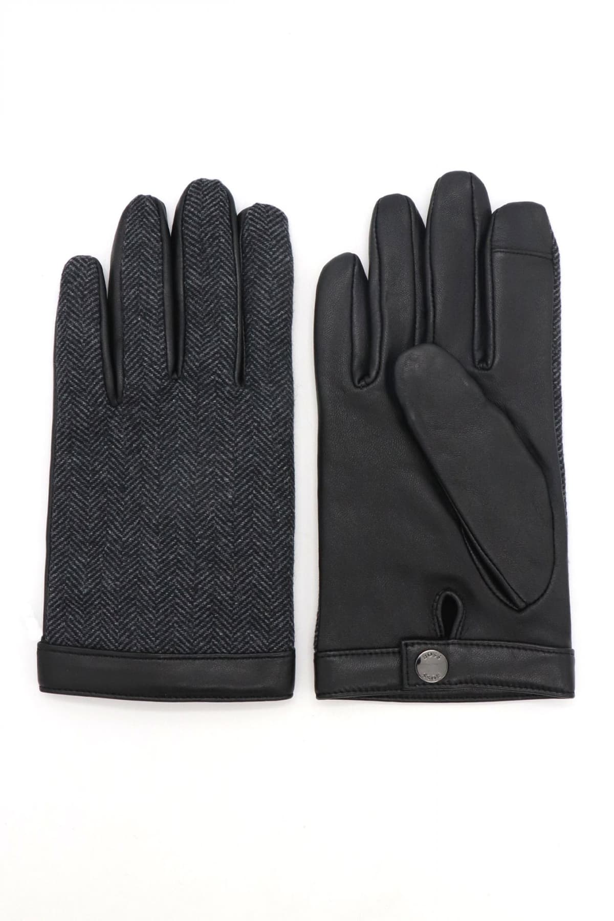 BOSS ΓΑΝΤΙΑ HARRYE-S ΓΚΡΙ-ΜΑΥΡΟ-ΚΑΦΕ