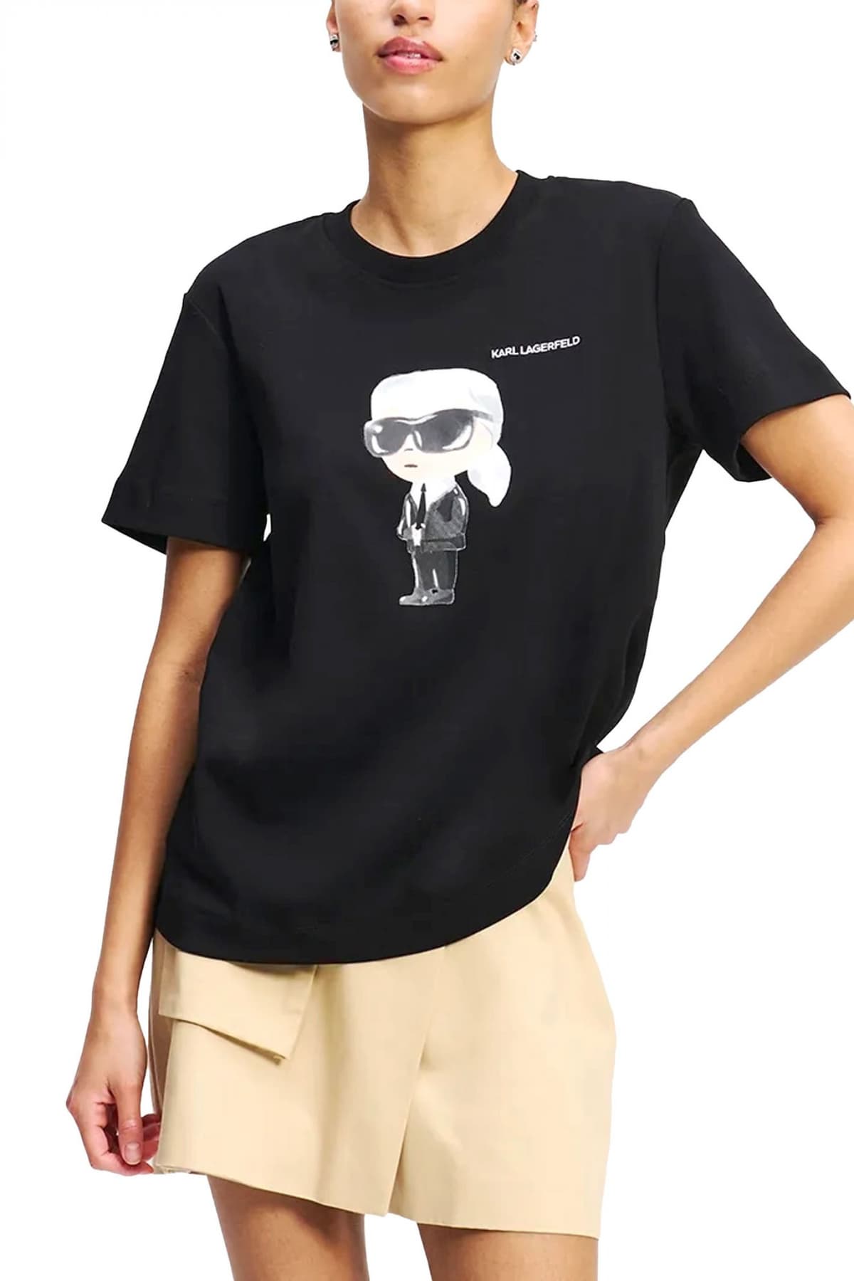 Γυναικείο Ikon Aquarelle K T-shirt Λευκό Karl Lagerfeld A1W17130-100 WHITE