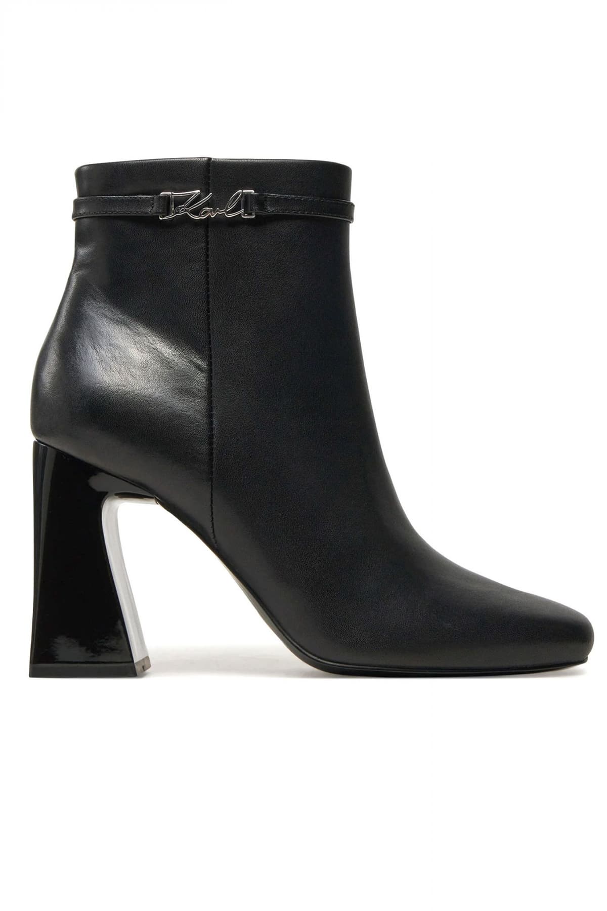 KARL LAGERFELD ΠΑΠΟΥΤΣΙΑ ASTRA NOVA ΦΕΡΜΟΥΑΡ ΜΕΤΑΛΛΙΚΟ LOGO MAYΡΟ