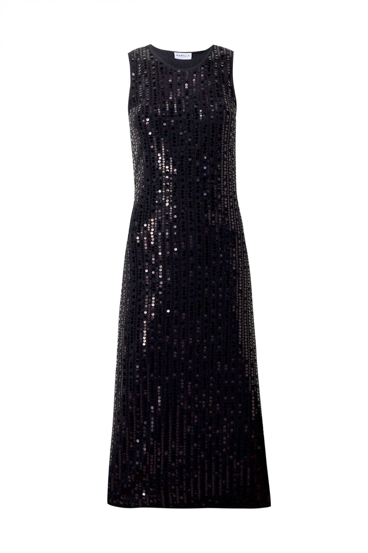 MARELLA SPORT ΦΟΡΕΜΑ MIDI ADDETO ΠΑΓΙΕΤΑ ΑΝΟΙΓΜΑ ΚΑΤΩ ΜΑΥΡΟ