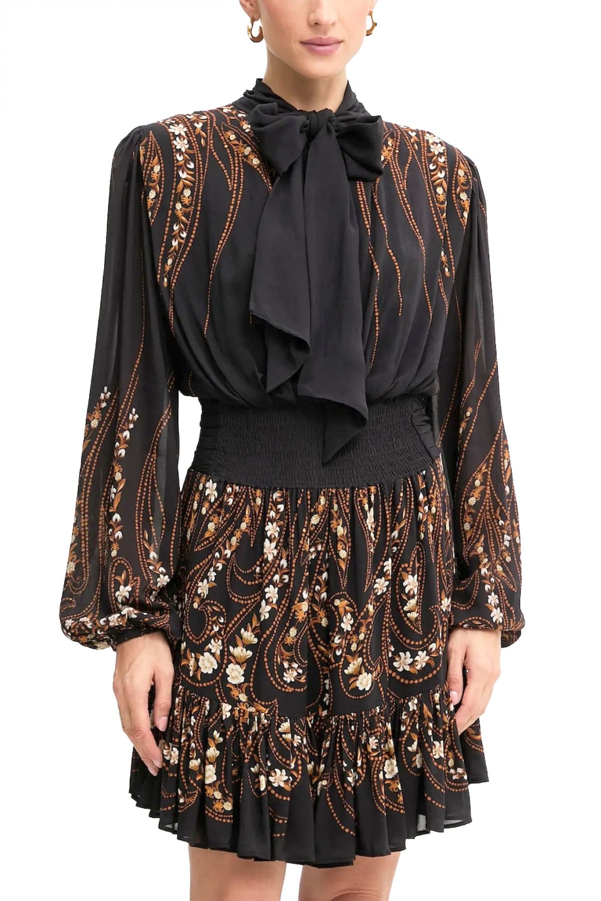 FARM RIO ΦΟΡΕΜΑ MINI GRADEN SILHOUETTE ΔΕΣΙΜΟ ΛΑΙΜΟ ΒΟΛΑΝ ΕΜΠΡΙΜΕ ΜΑΥΡΟ