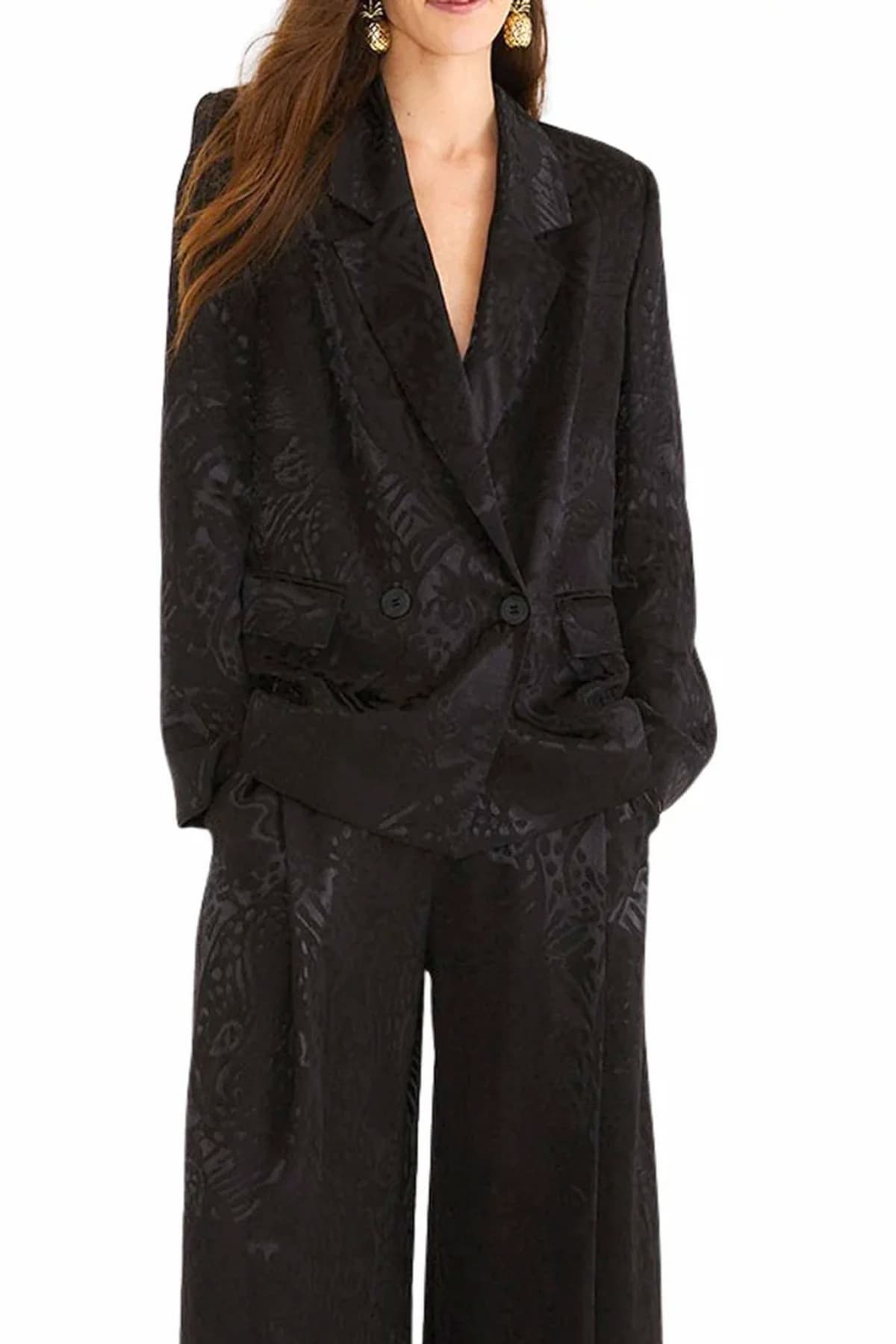 FARM RIO ΣΑΚΑΚΙ ΣΤΑΥΡΩΤΟ LEOPARD JACQUARD ALL OVER PRINT ΒΑΤΕΣ ΜΕ ΟΨΗ ΣΑΤΕΝ ΜΑΥΡΟ