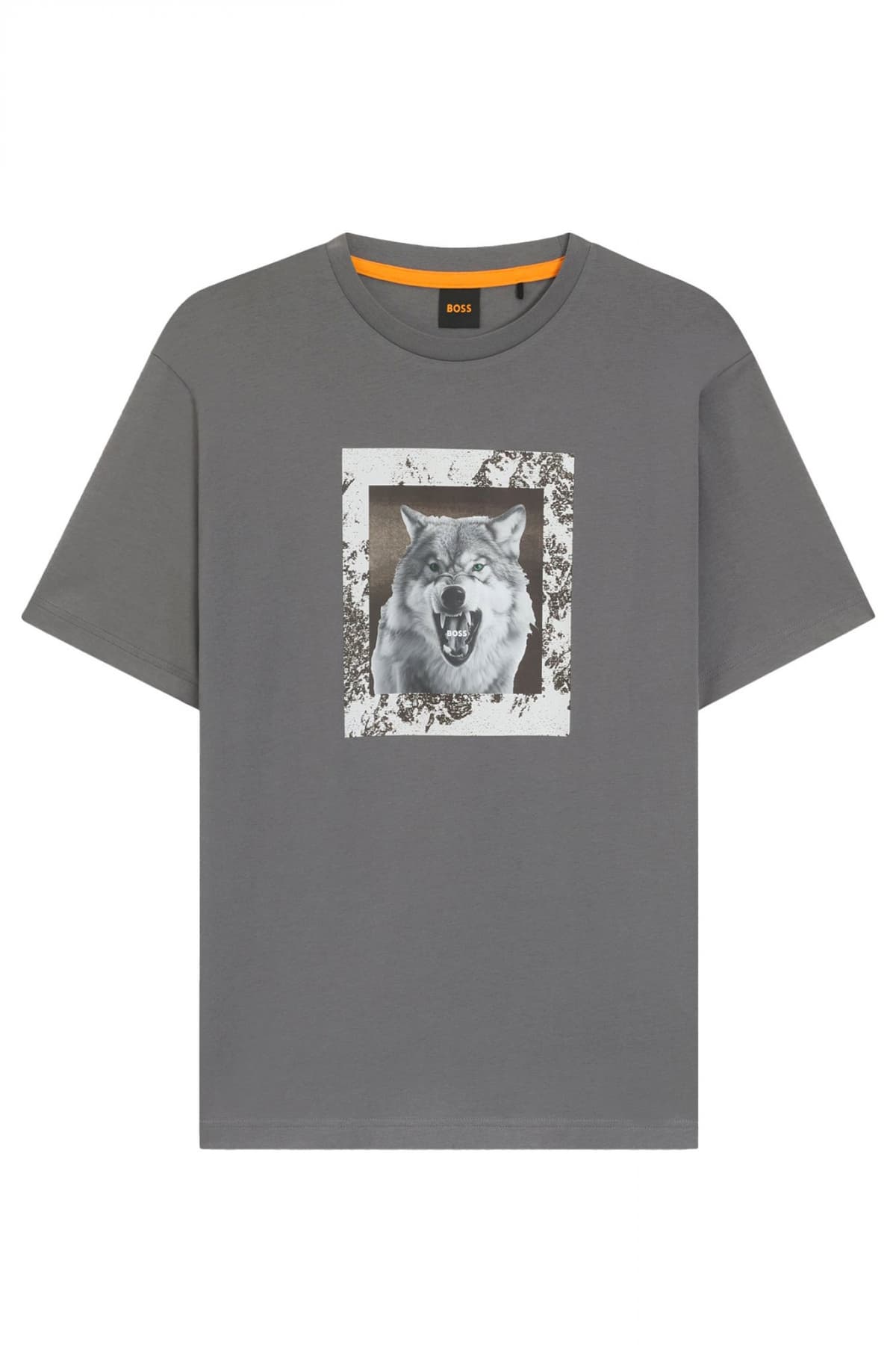 BOSS CASUAL T-SHIRT TE_LUPO ΓΚΡΙ