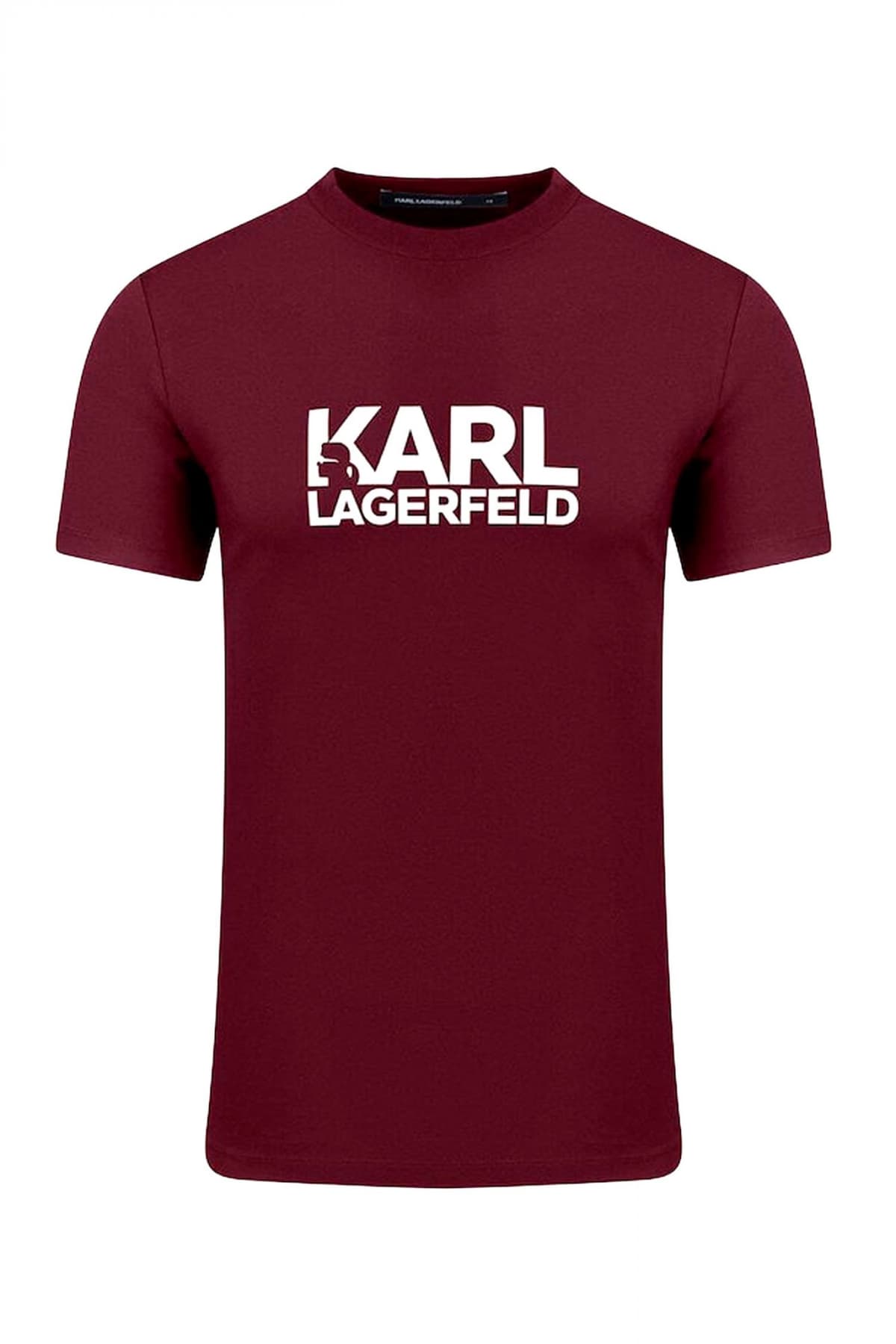 KARL LAGERFELD T-SHIRT CREW NECK LOGO ΜΠΟΡΝΤΩ