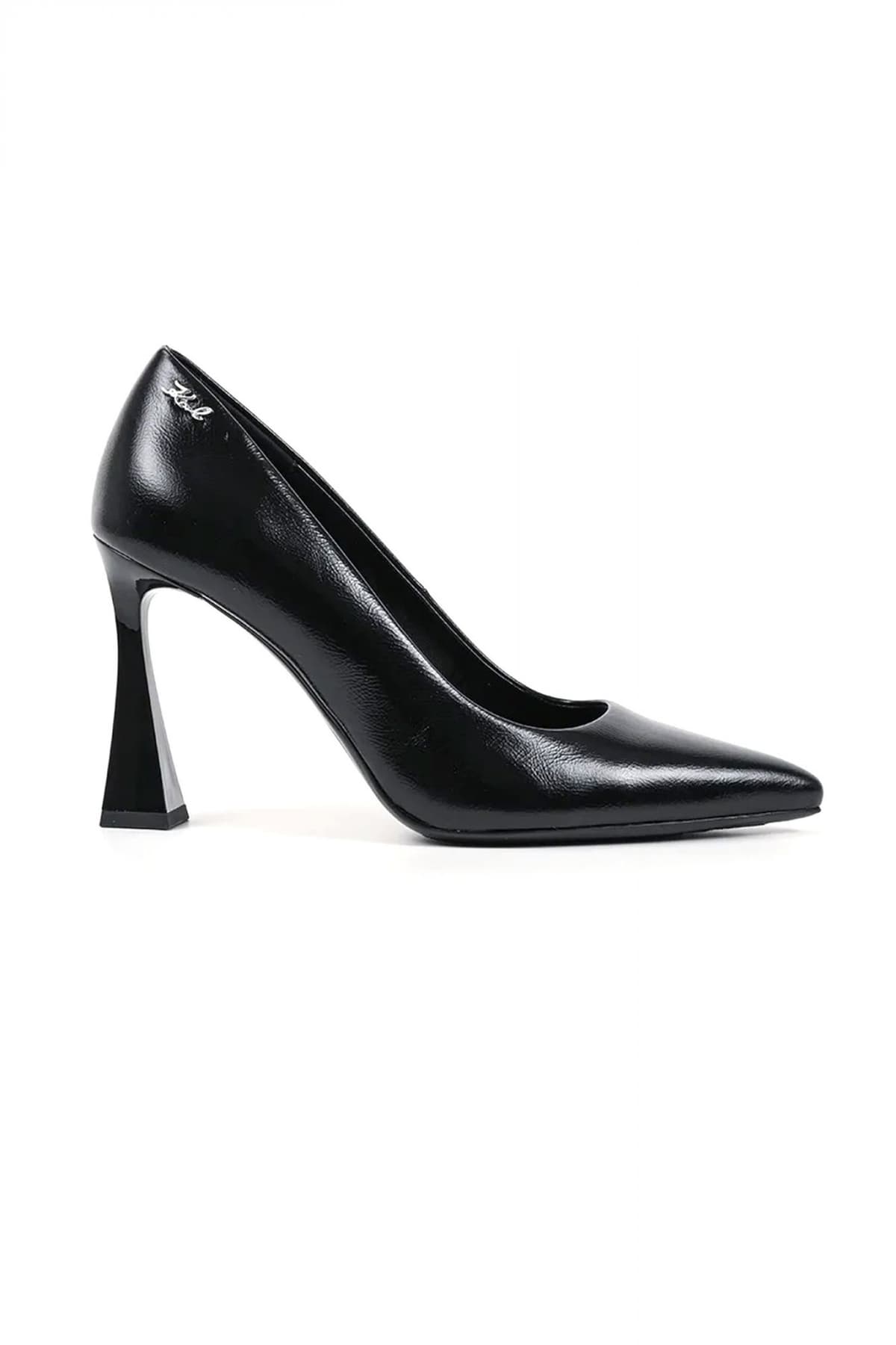 KARL LAGERFELD ΠΑΠΟΥΤΣΙΑ ΓΟΒΕΣ DEBUTANTE PUMP METAΛΛΙΚΟ LOGO ΜΑΥΡΟ