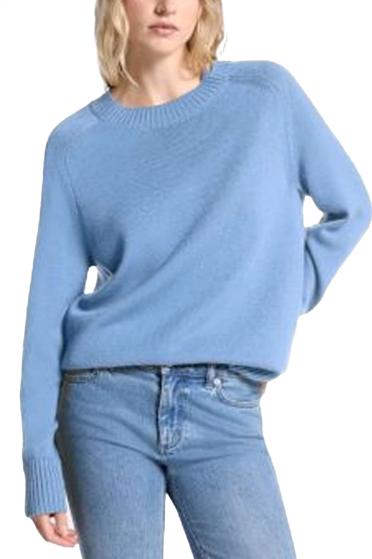 MICHAEL KORS ΠΛΕΚΤΟ CREW NECK ΣΙΕΛ