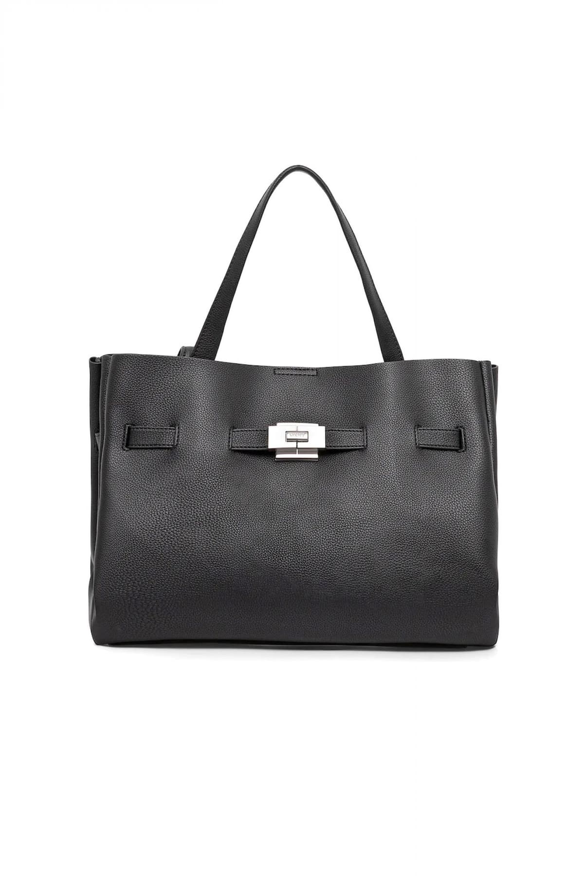 DKNY ΤΣΑΝΤΑ ΩΜΟΥ BRYAR SATCHELS LOGO ΜΠΕΖ