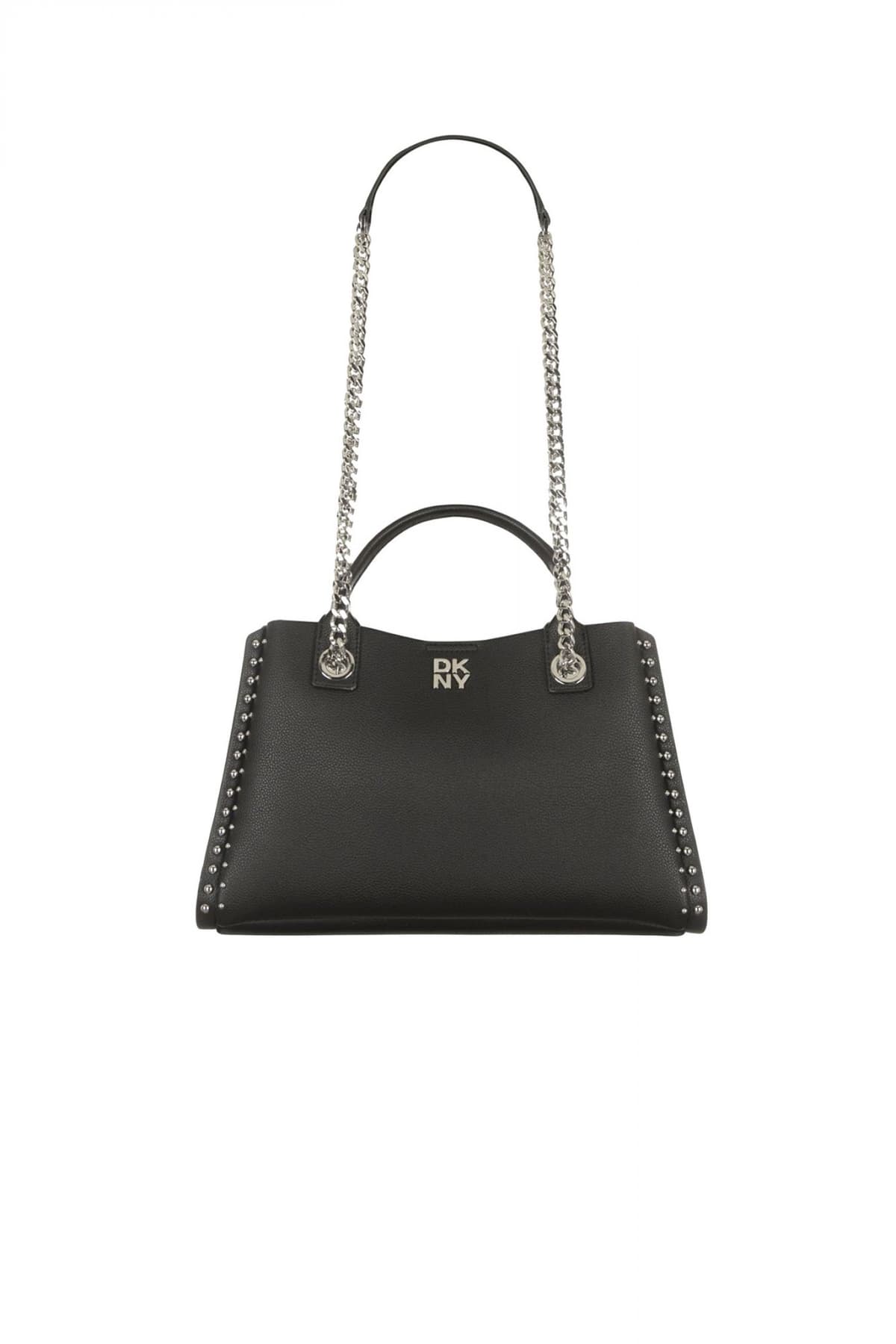 DKNY ΤΣΑΝΤΑ ΧΕΙΡΟΣ/CROSSBODY JOSIE SATCΗELS LOGO ΜΑΥΡΟ