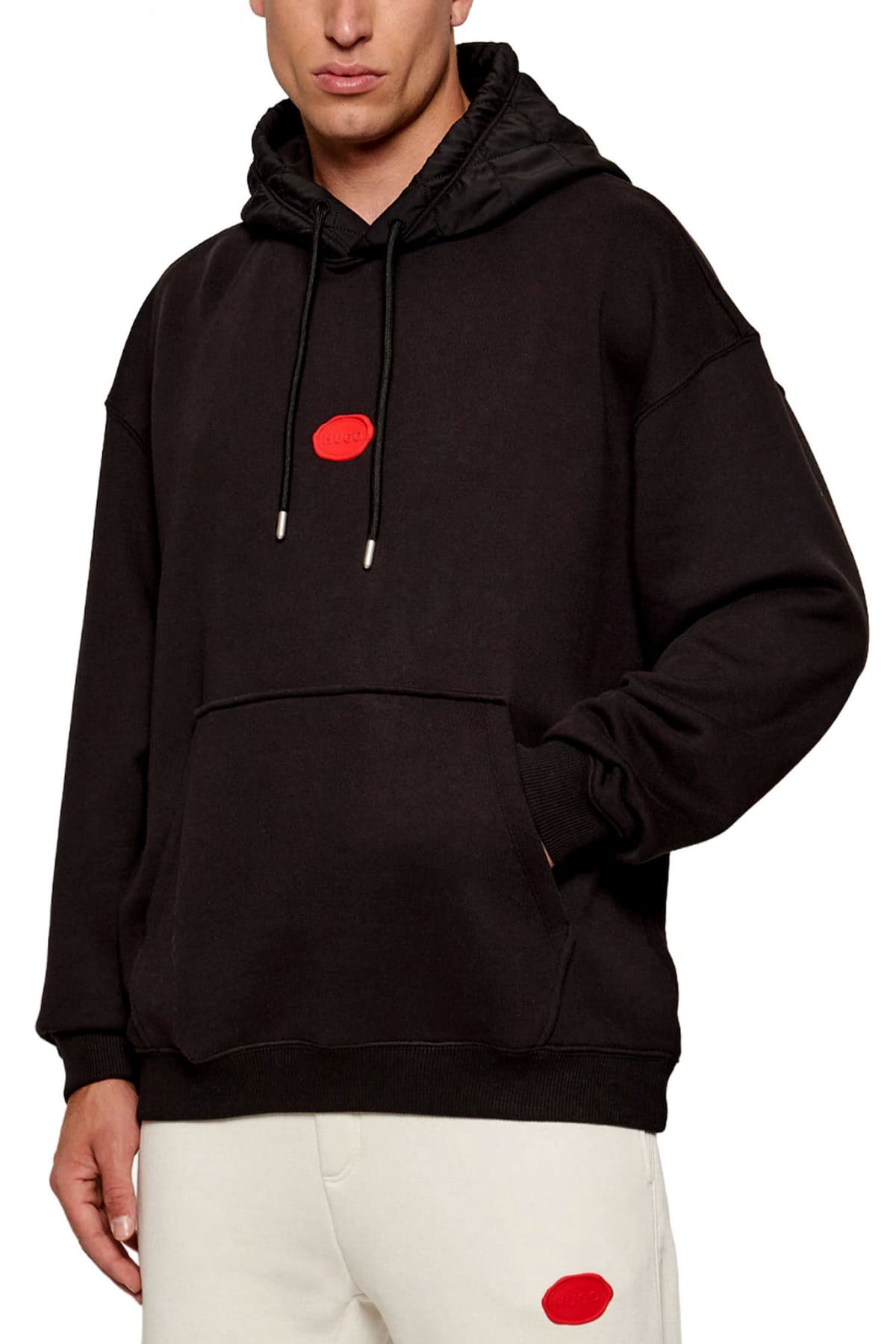 HUGO ΦΟΥΤΕΡ HOODIE DILVANO LOGO ΤΣΕΠΕΣ ΜΑΥΡΟ