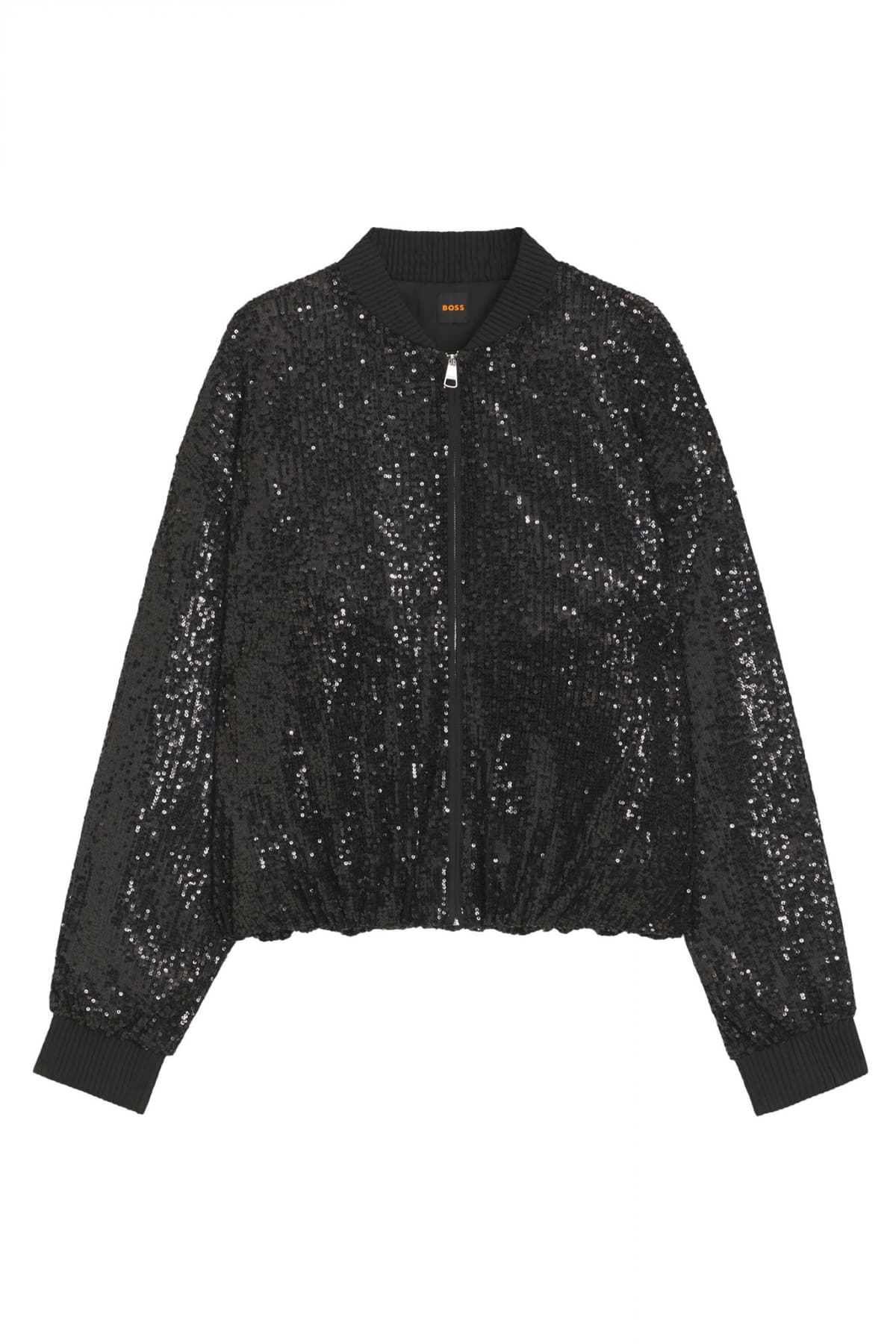 BOSS CASUAL ΖΑΚΕΤΑ C_JILLOI FULLZIP ΠΑΓΙΕΤΑ ΤΣΕΠΕΣ ΜΑΥΡΟ