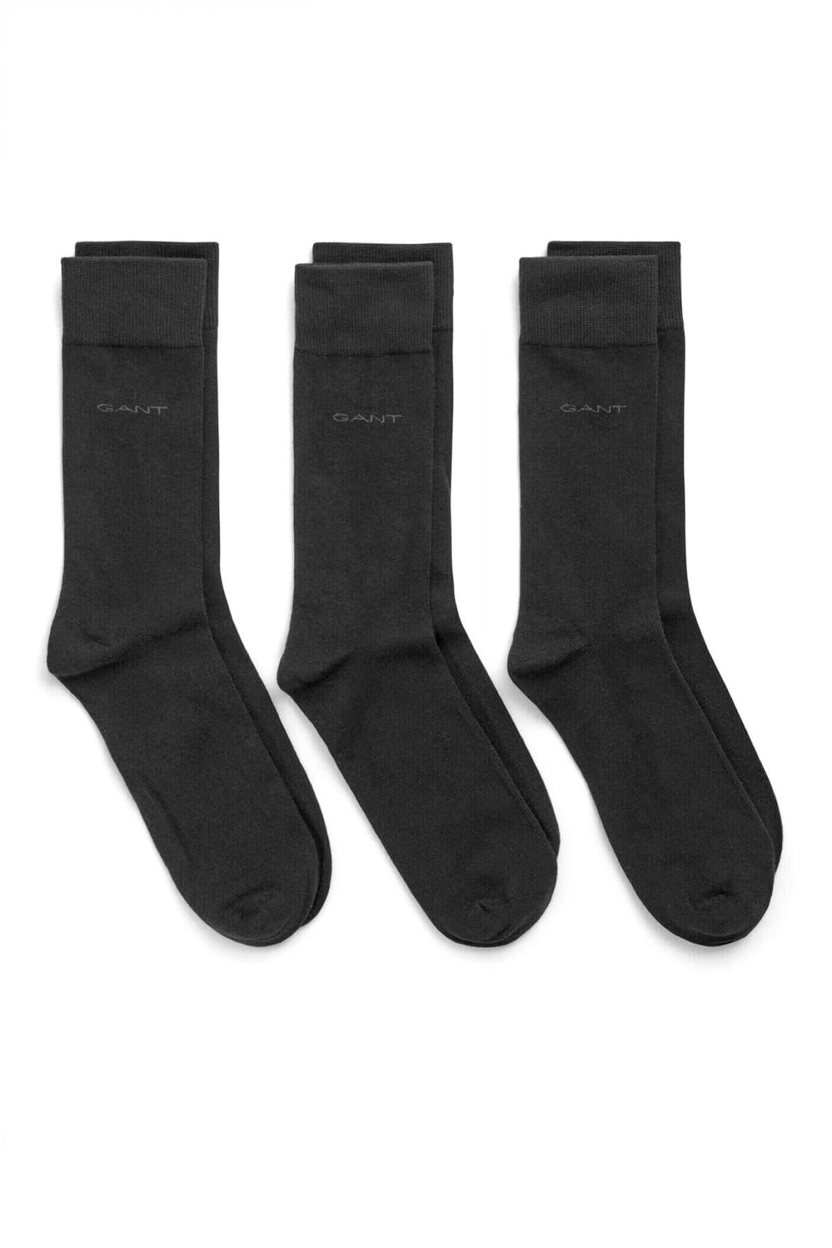 GANT ΚΑΛΤΣΕΣ 3-PACK SOFT COTTON SOCKS ΜΑΥΡΟ