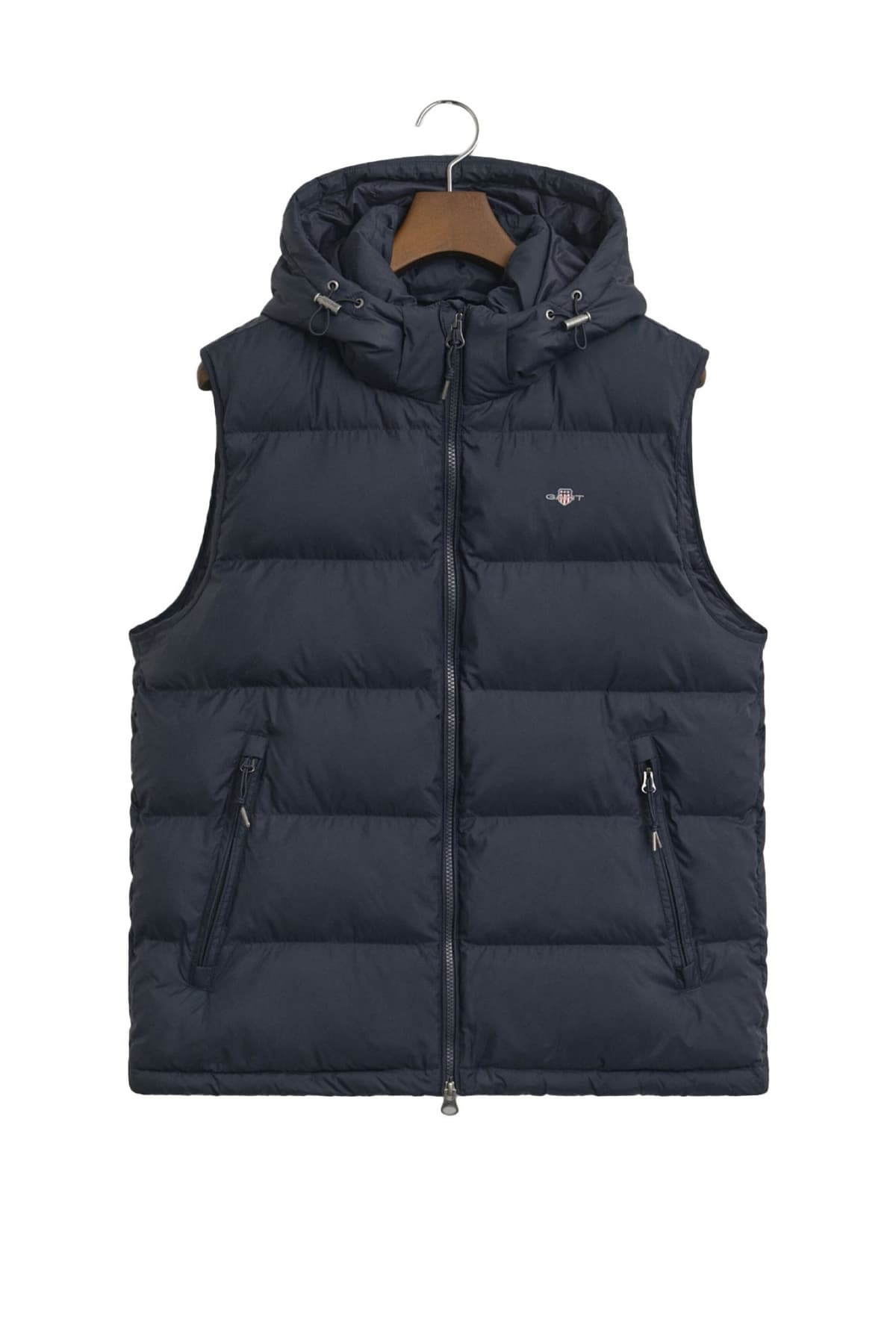 GANT ΜΠΟΥΦΑΝ ΑΜΑΝΙΚΟ ACTIVE CLOUD VEST ΜΕ ΑΠΟΣΠΩΜΕΝΗ ΚΟΥΚΟΥΛΑ ΜΑΥΡΟ