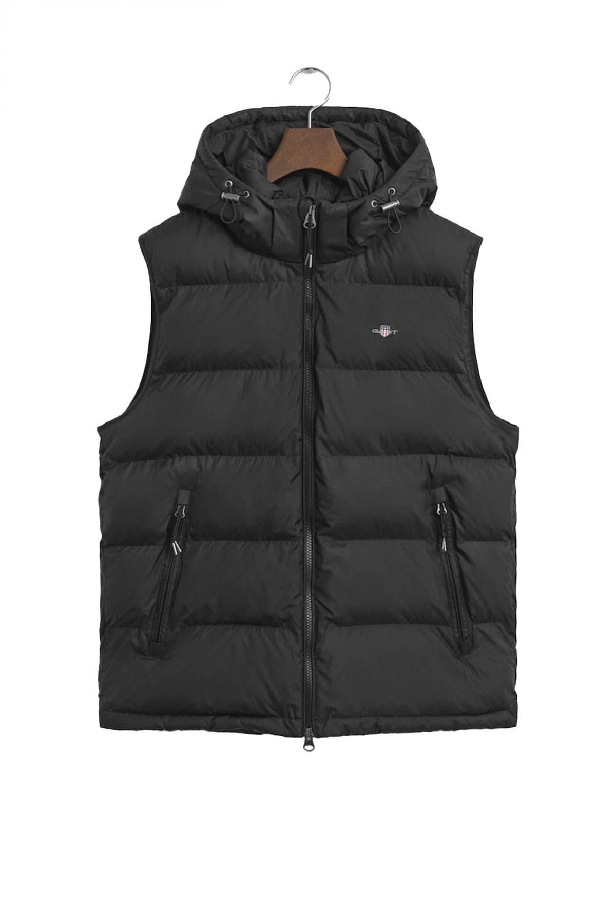 GANT ΜΠΟΥΦΑΝ ΑΜΑΝΙΚΟ ACTIVE CLOUD VEST ΜΕ ΑΠΟΣΠΩΜΕΝΗ ΚΟΥΚΟΥΛΑ ΜΑΥΡΟ