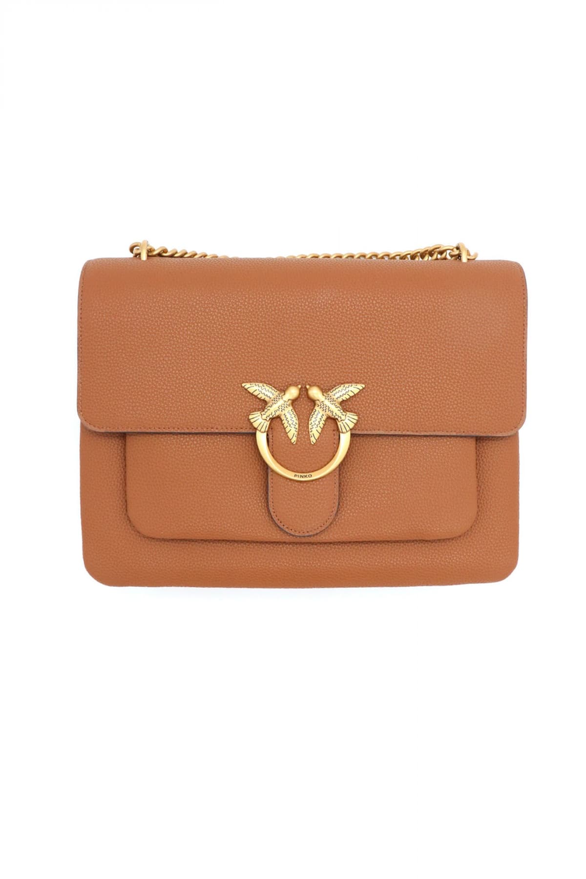 PINKO ΤΣΑΝΤΑ LOVE SOFT BIG PELLE BOTTALATA ΜΑΥΡΗ