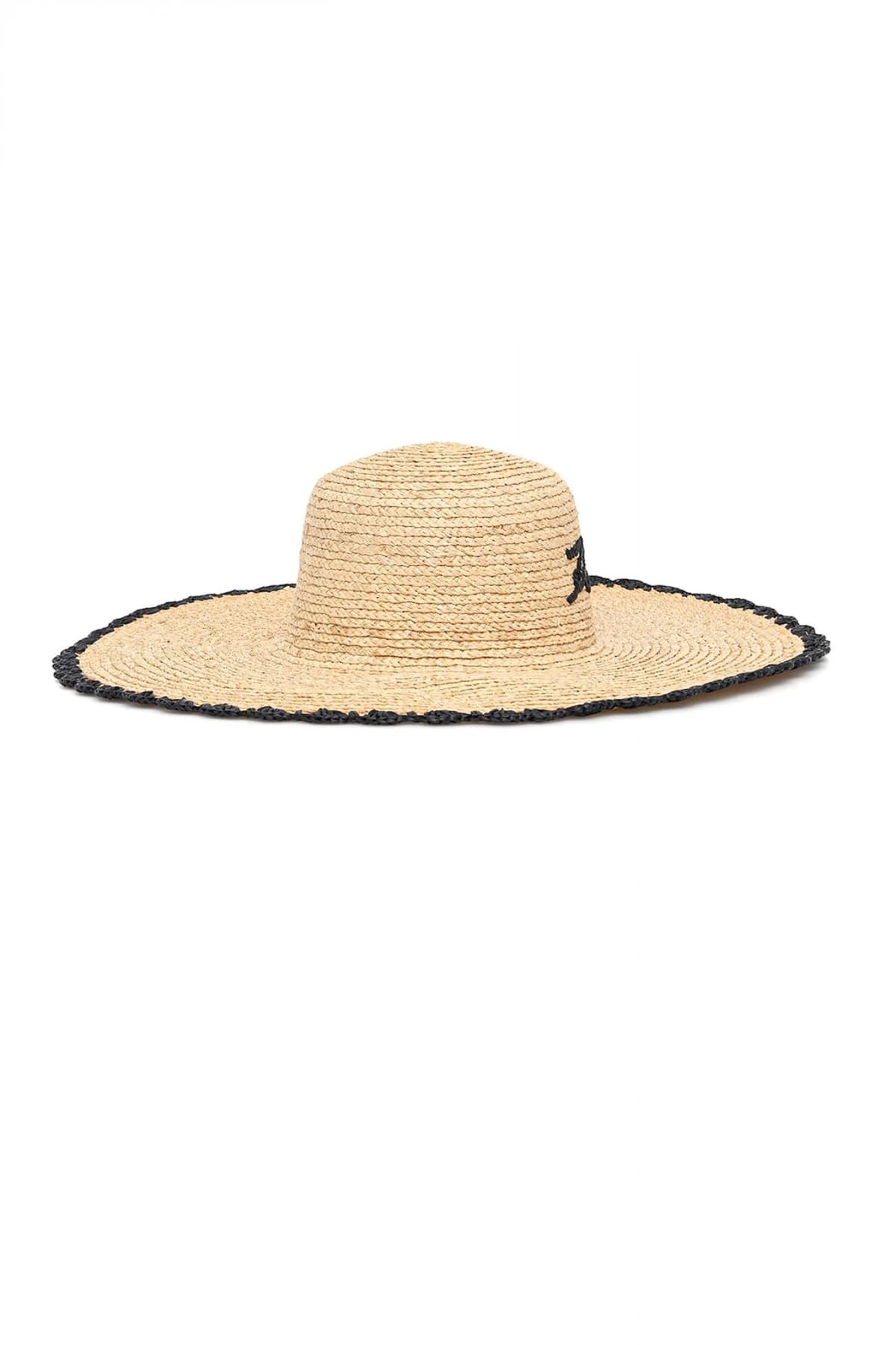 KARL LAGERFELD ΚΑΠΕΛΟ ΠΑΡΑΛΙΑΣ K/SIGNATURE BEACH HAT LOGO ΜΠΕΖ-ΜΑΥΡΟ