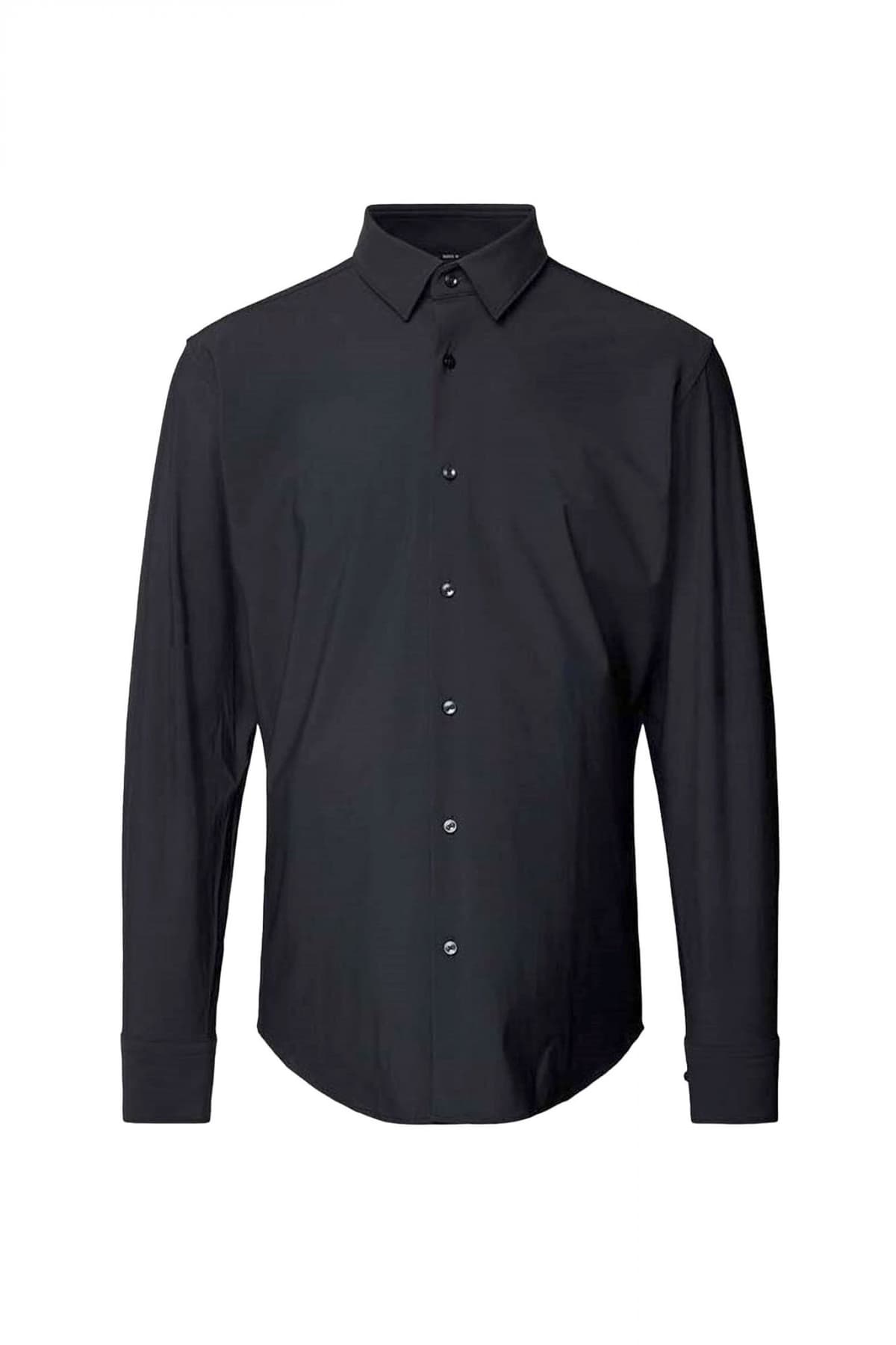 BOSS PERFORMANCE ΠΟΥΚΑΜΙΣΟ REGULAR FIT P-JOE-S-K-261 ΜΑΥΡΟ