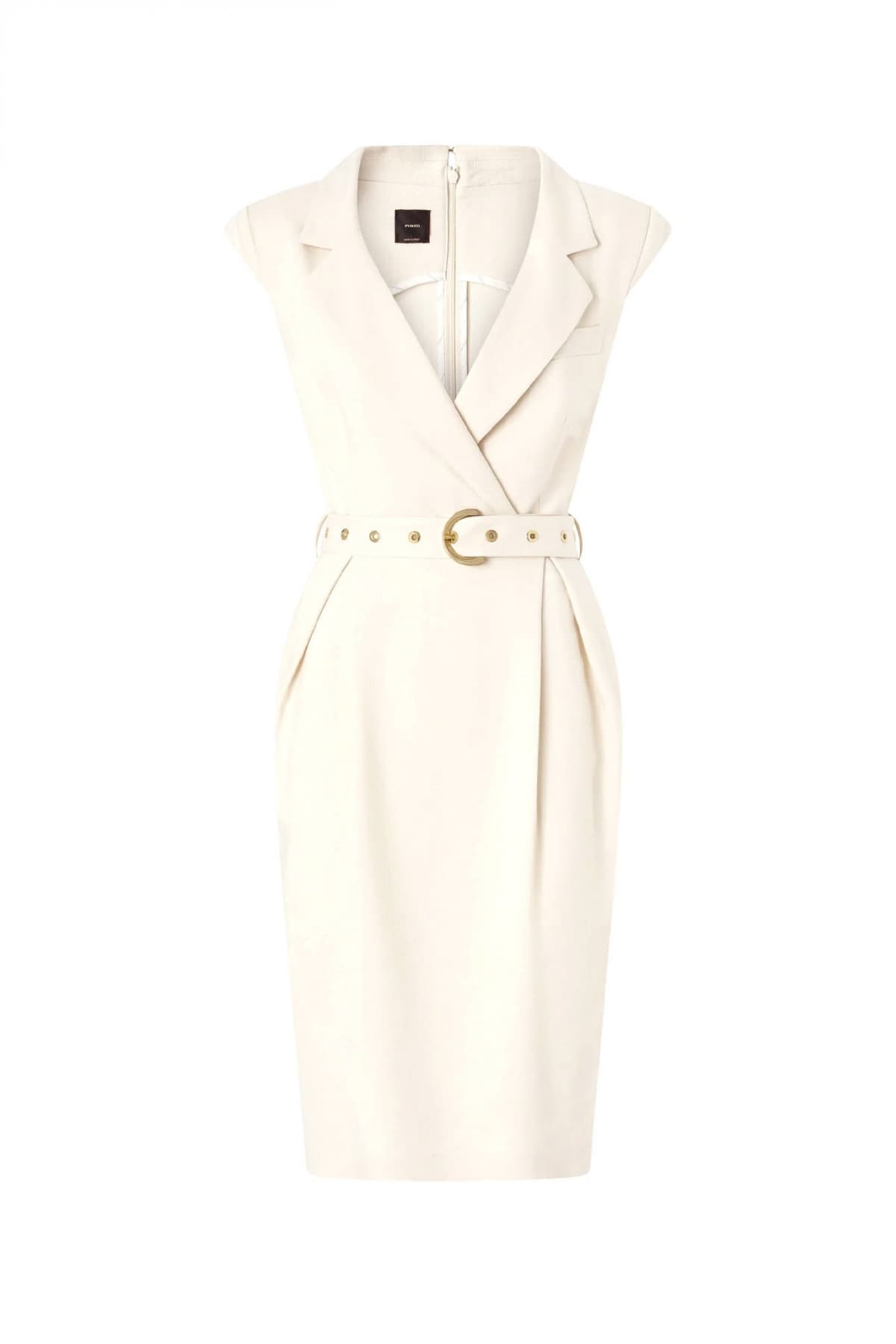 PINKO ΦΟΡΕΜΑ AMADINE DRESS ΚΡΕΜ - ΜΠΕΖ