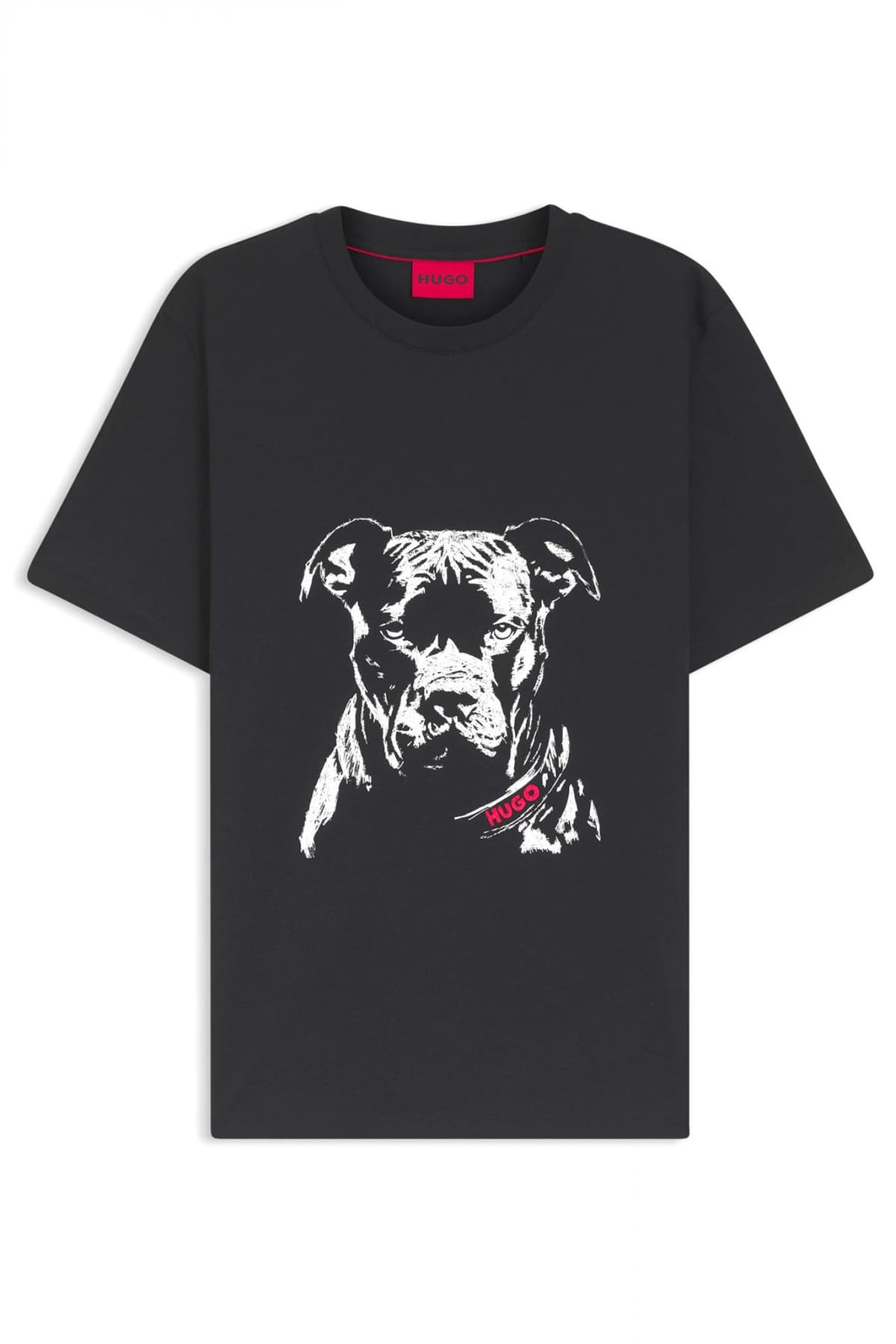 HUGO T-SHIRT DUBROX LOGO ΜΑΥΡΟ