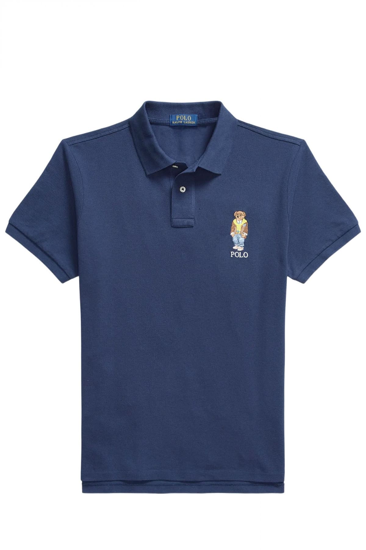 RALPH LAUREN POLO CUSTOM SLIM FIT LOGO BEAR ΜΠΛΕ