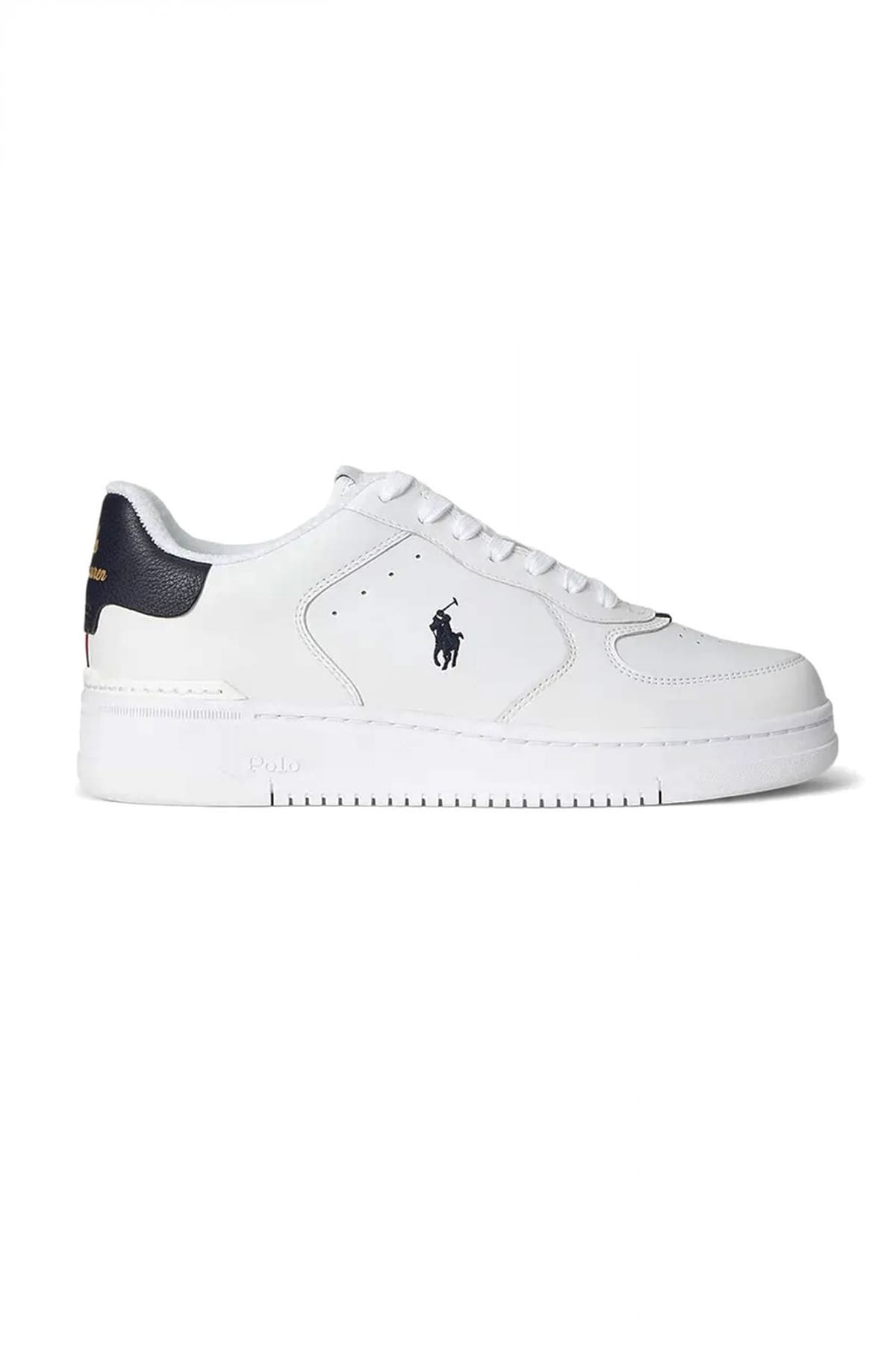 RALPH LAUREN ΠΑΠΟΥΤΣΙΑ SNEAKERS MASTR CT RIB-SK-LTL ΛΕΥΚΟ-ΜΠΛΕ