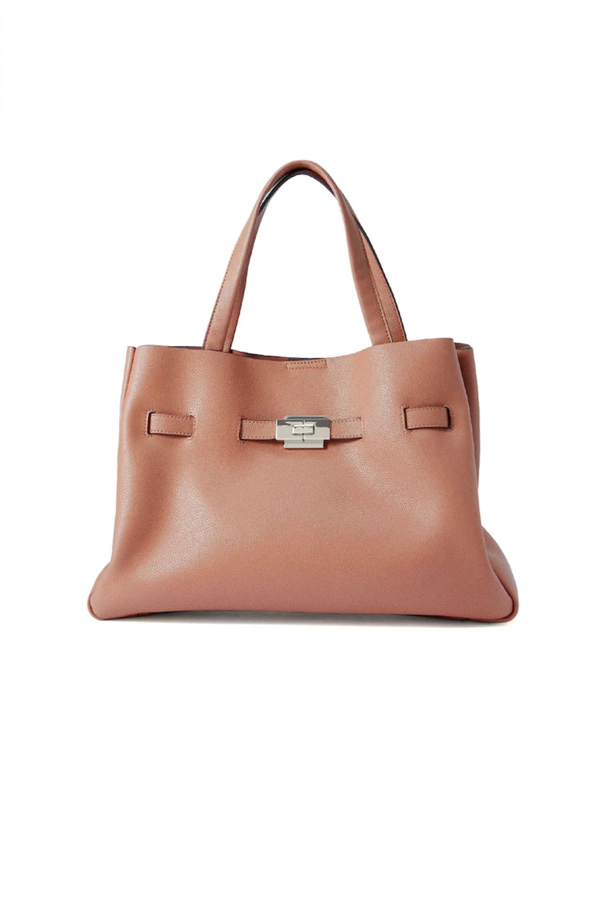 DKNY ΤΣΑΝΤΑ ΩΜΟΥ BRYAR SATCHELS LOGO ΜΠΕΖ