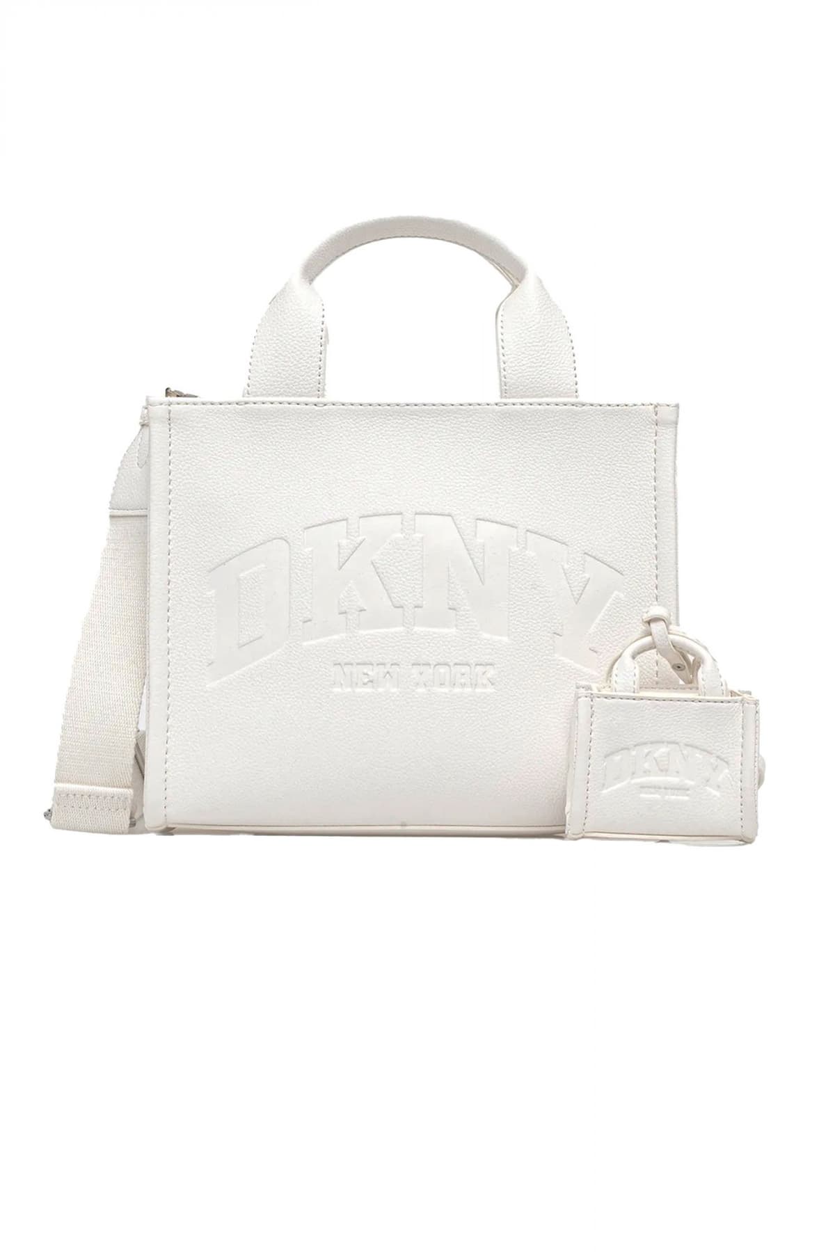 DKNY ΤΣΑΝΤΑ ΧΕΙΡΟΣ/CROSSBODY HADLEE SM TOTE LOGO ΡΟΖ