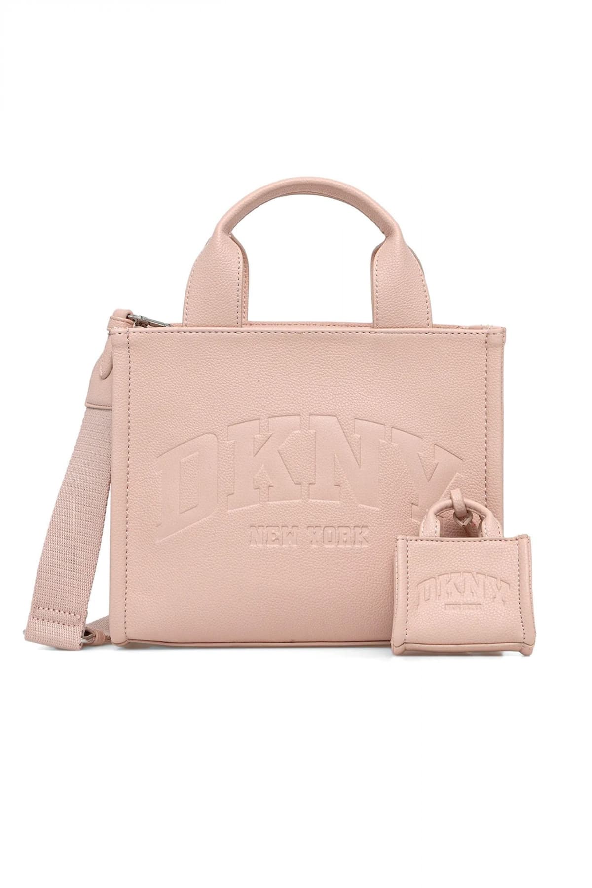 DKNY ΤΣΑΝΤΑ ΧΕΙΡΟΣ/CROSSBODY HADLEE SM TOTE LOGO ΡΟΖ