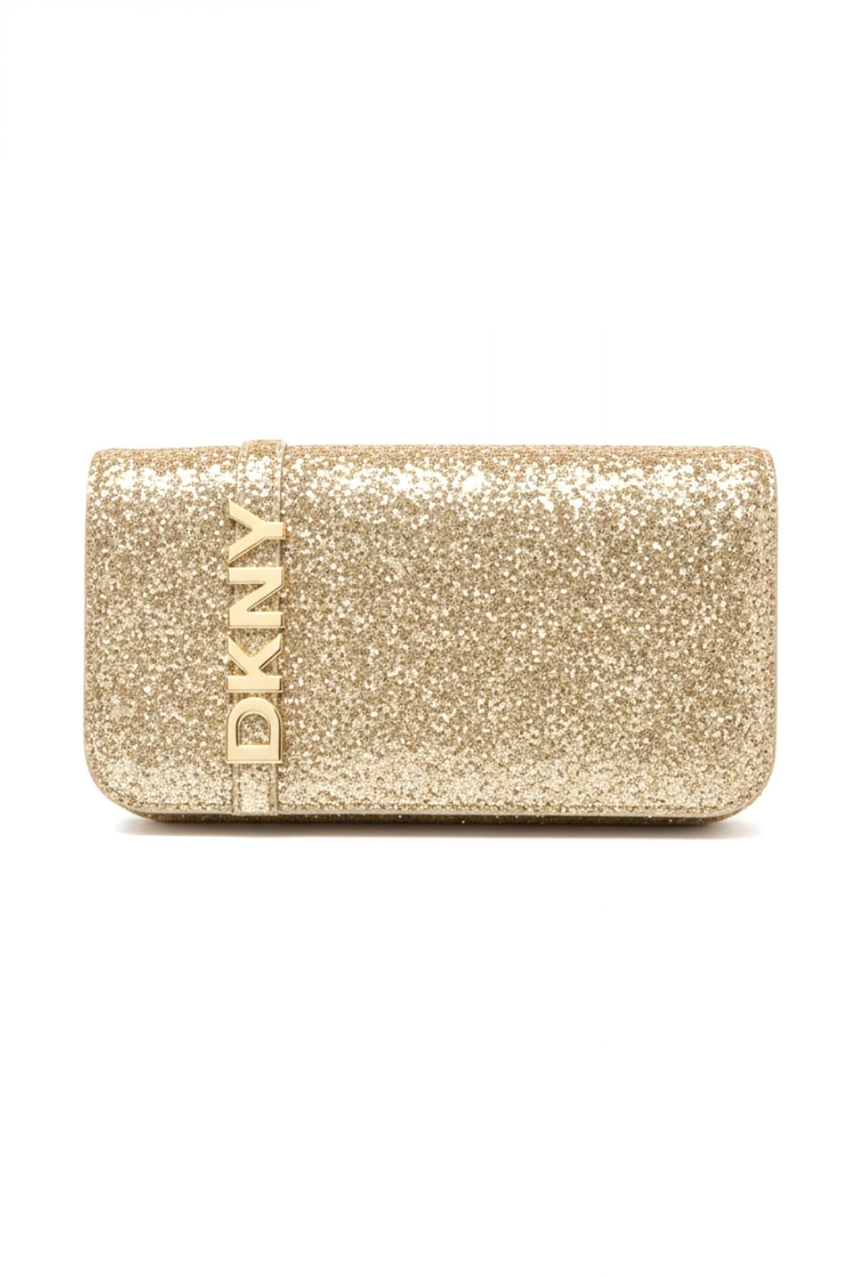 DKNY ΤΣΑΝΤΑ AVRIL SM FLAP CROSSBODY ΕΠΙΠΡΟΣΘΕΤΟ ΤΣΑΝΤΑΚΙ LOGO ΧΡΥΣΟ