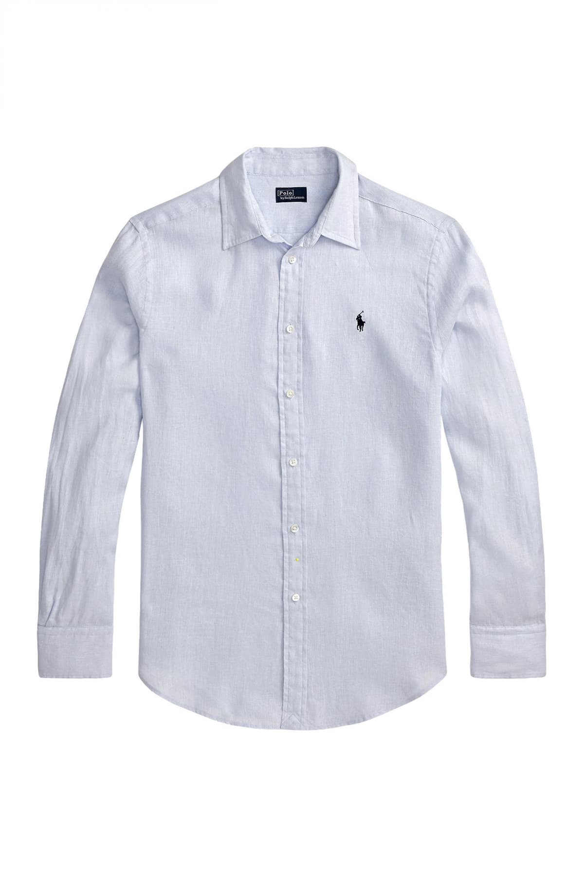 RALPH LAUREN ΠΟΥΚΑΜΙΣΟ ΛΙΝΟ CLASSIC FIT LOGO ΣΙΕΛ