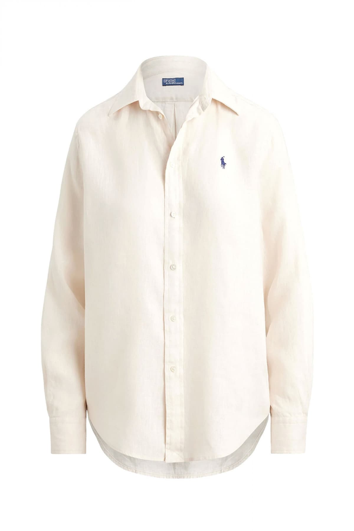RALPH LAUREN ΠΟΥΚΑΜΙΣΟ ΛΙΝΟ CLASSIC FIT LOGO ΜΠΕΖ