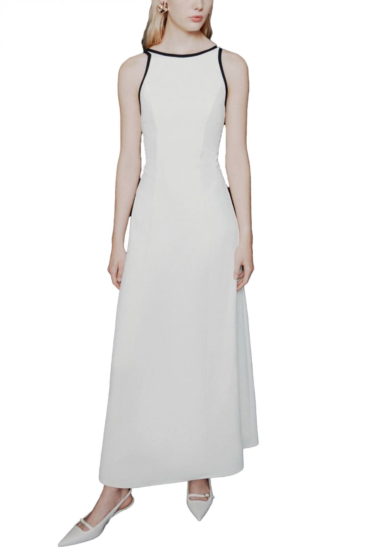 MARELLA ART 365 ΦΟΡΕΜΑ MAXI MLTSAPORE ΑΝΟΙΓΜΑ ΠΛΑΤΗ ΦΙΟΓΚΟΣ ΕΚΡΟΥ-ΜΑΥΡΟ