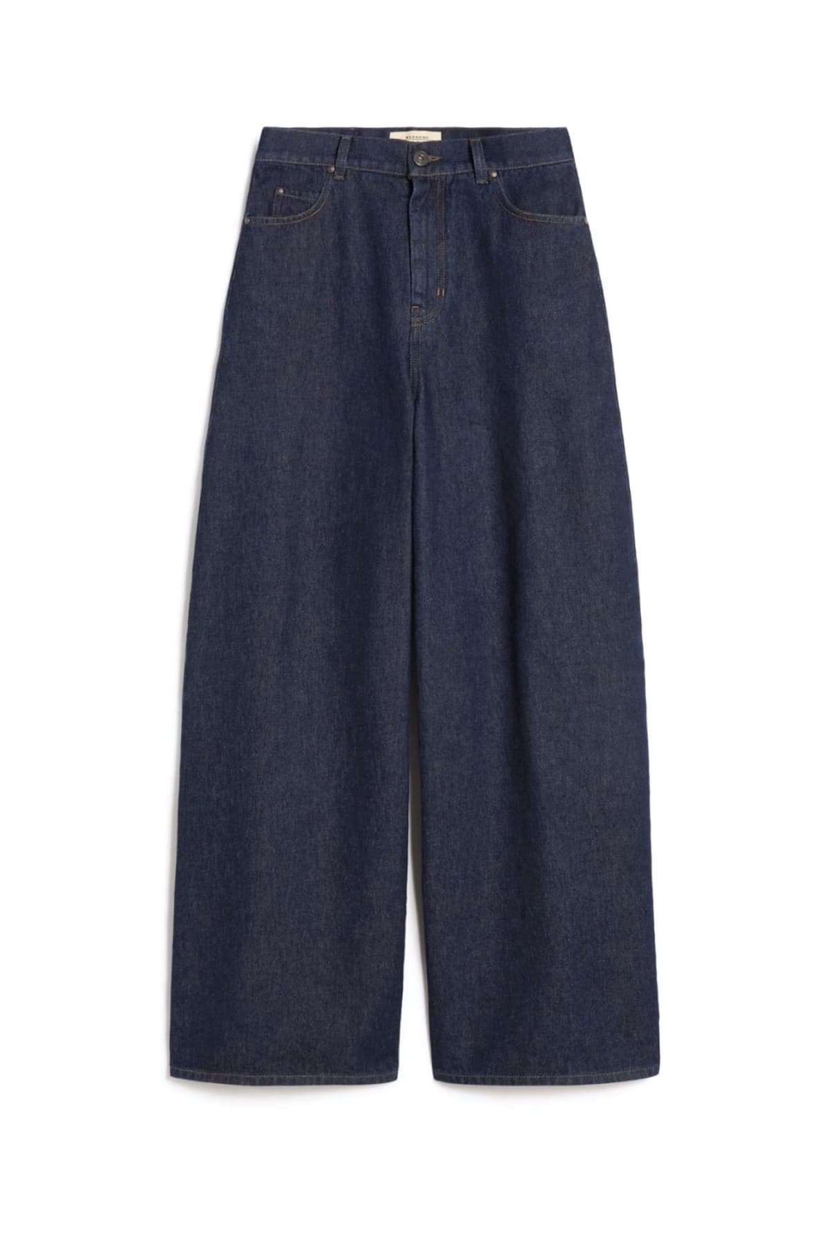 MAX MARA WEEKEND ΠΑΝΤΕΛΟΝΙ JEANS WKDTABELLA EXTRA WIDE LEG FIT ΣΚΟΥΡΟ ΜΠΛΕ