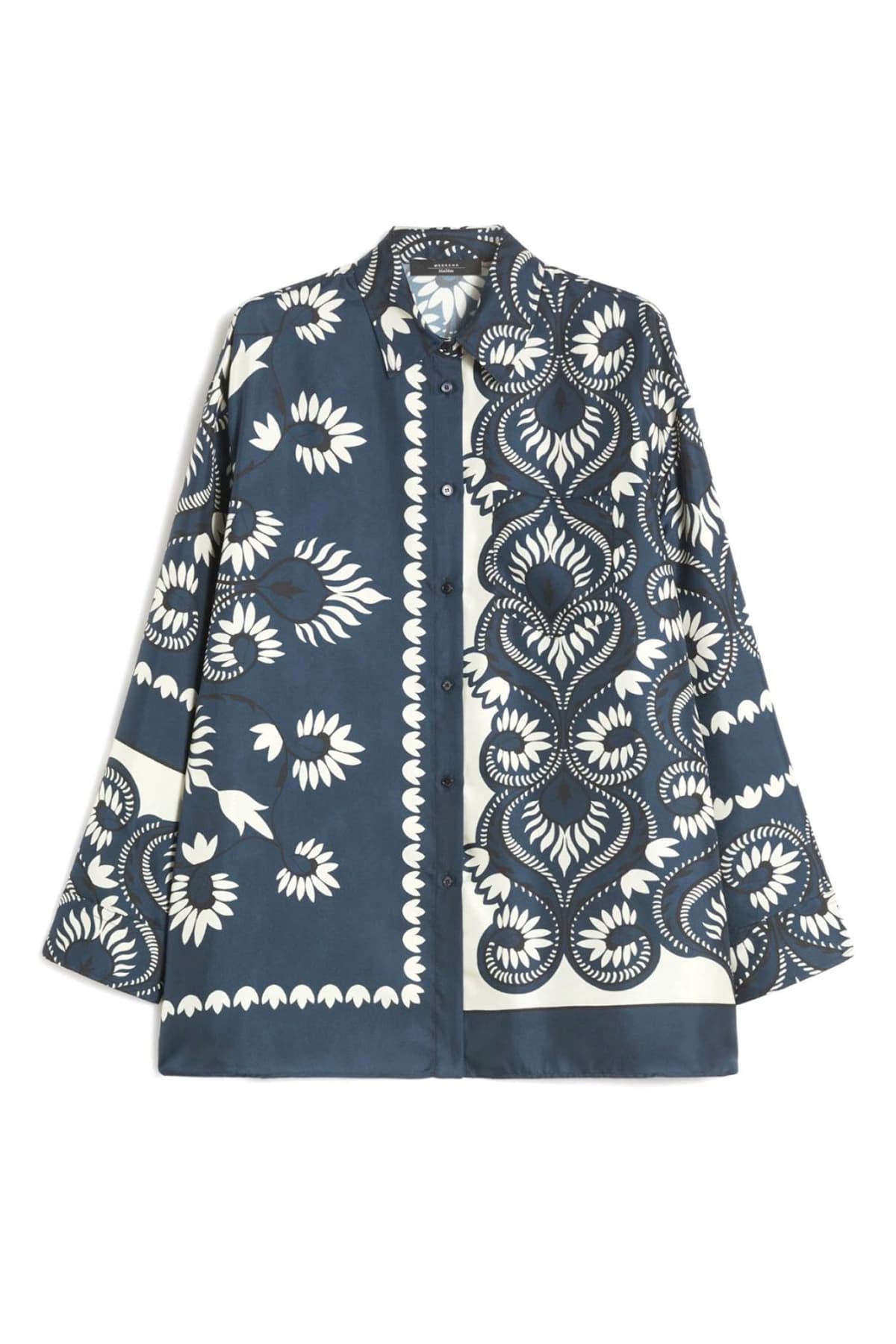 MAX MARA WEEKEND ΠΟΥΚΑΜΙΣΟ WKDLASTRA FLORAL ΜΠΛΕ