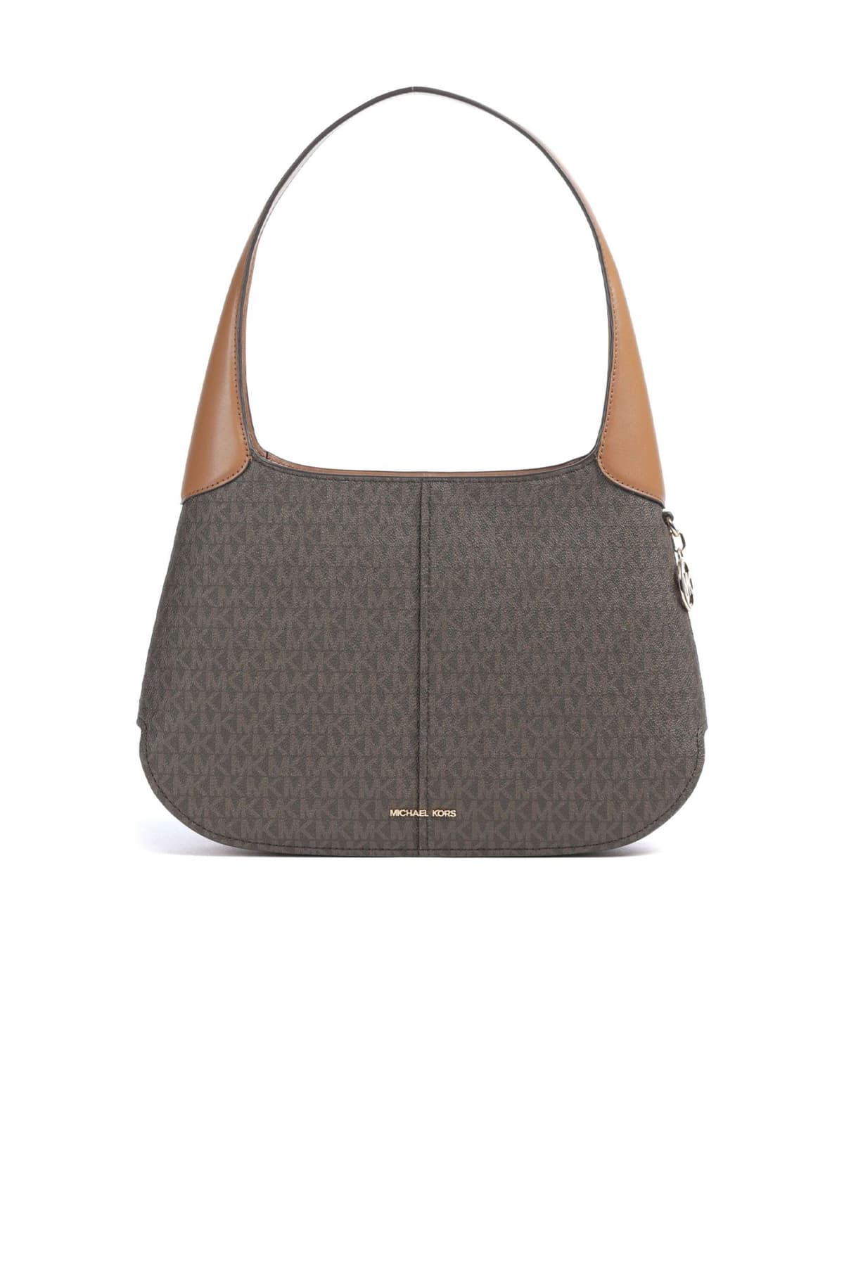 MICHAEL KORS ΤΣΑΝΤΑ ΩΜΟΥ ALICE ALL OVER LOGO ΚΑΦΕ/ΤΑΜΠΑ