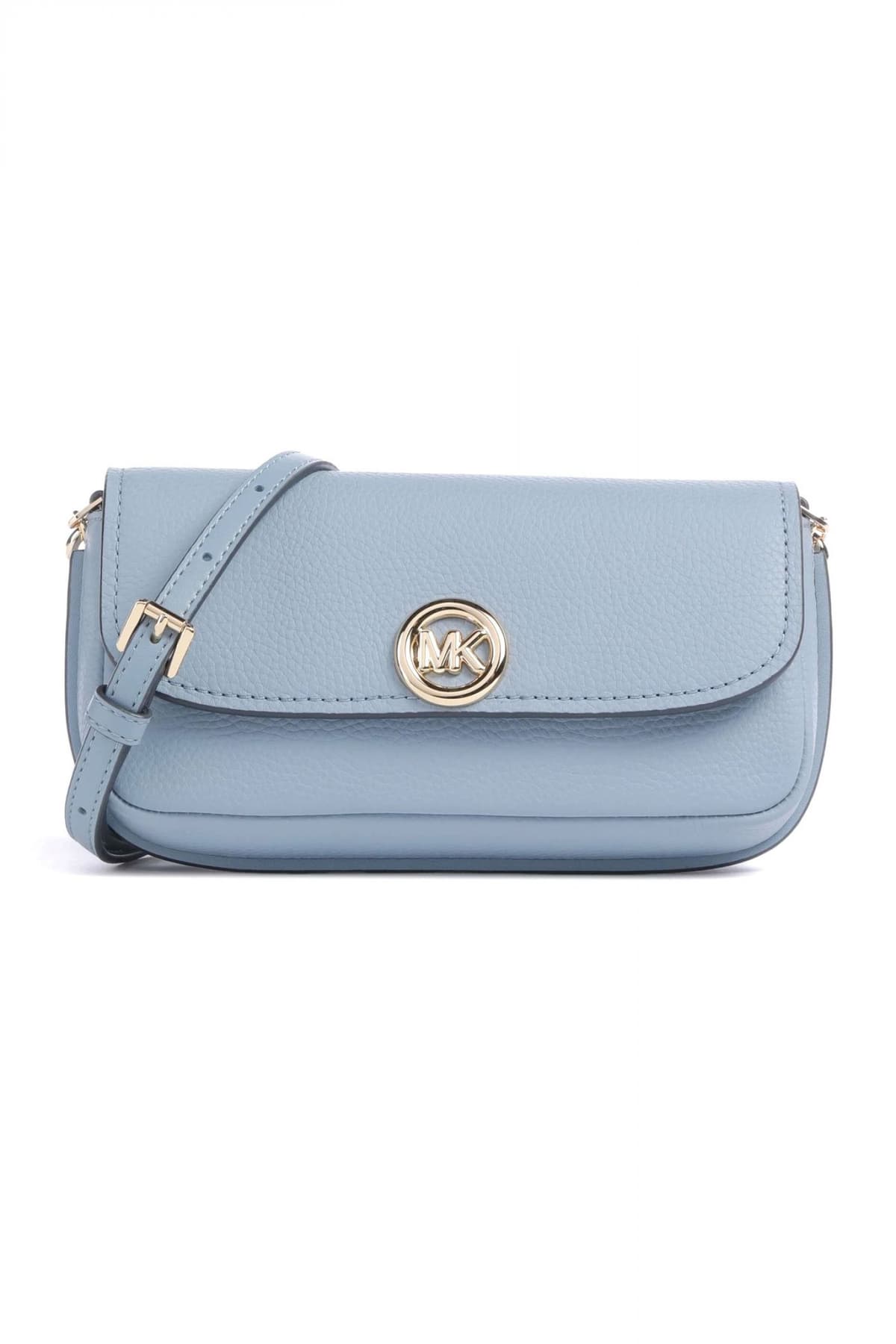 MICHAEL KORS ΤΣΑΝΤΑΚΙ CROSSBODY/ΩΜΟΥ NOLITA METAΛΛΙΚΟ LOGO ΠΟΡΤΟΚΑΛΙ