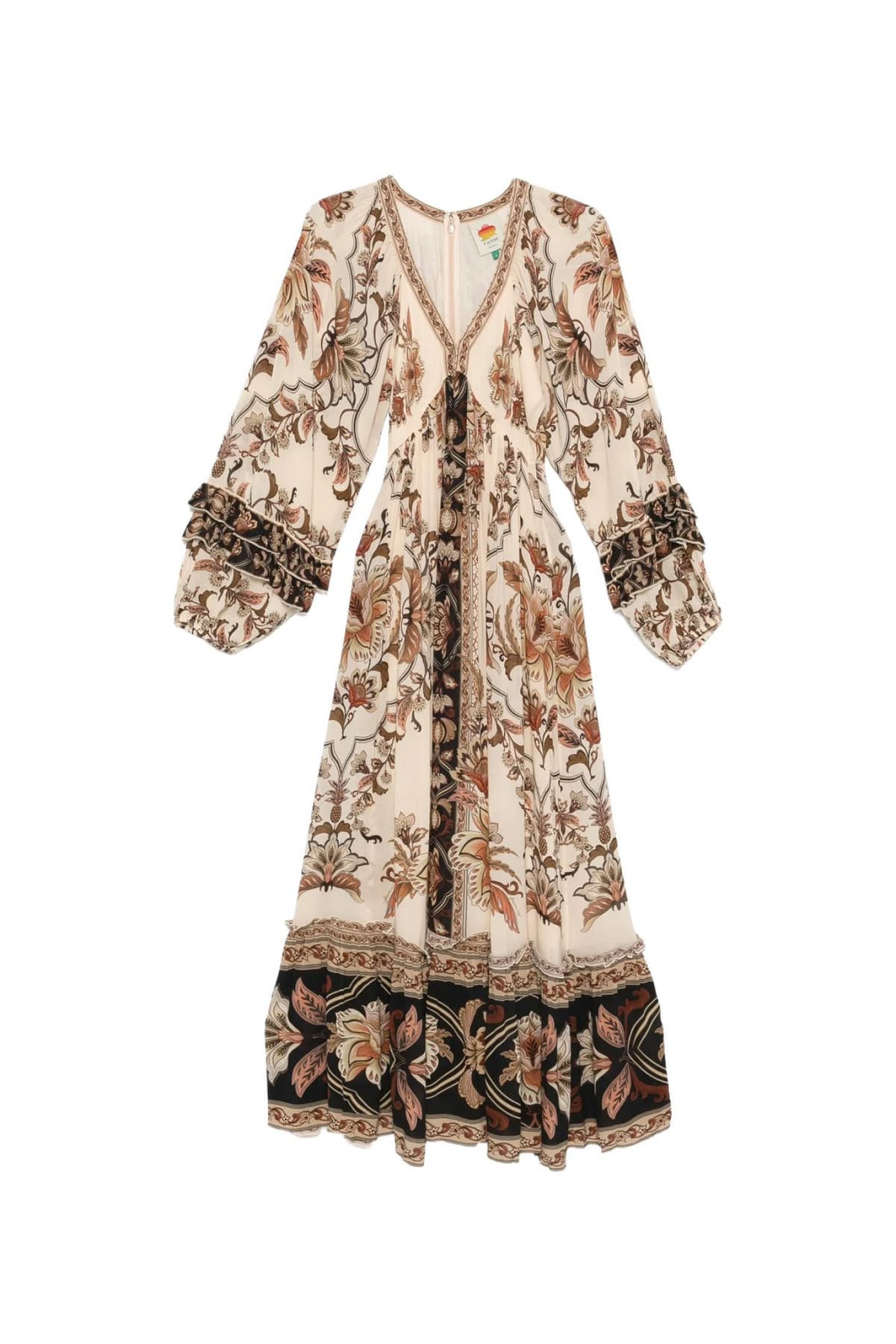 FARM RIO ΦΟΡΕΜΑ MAXI MAJESTIC GARDEN SAND ΒΟΛΑΝ ΜΠΕΖ-ΚΑΦΕ