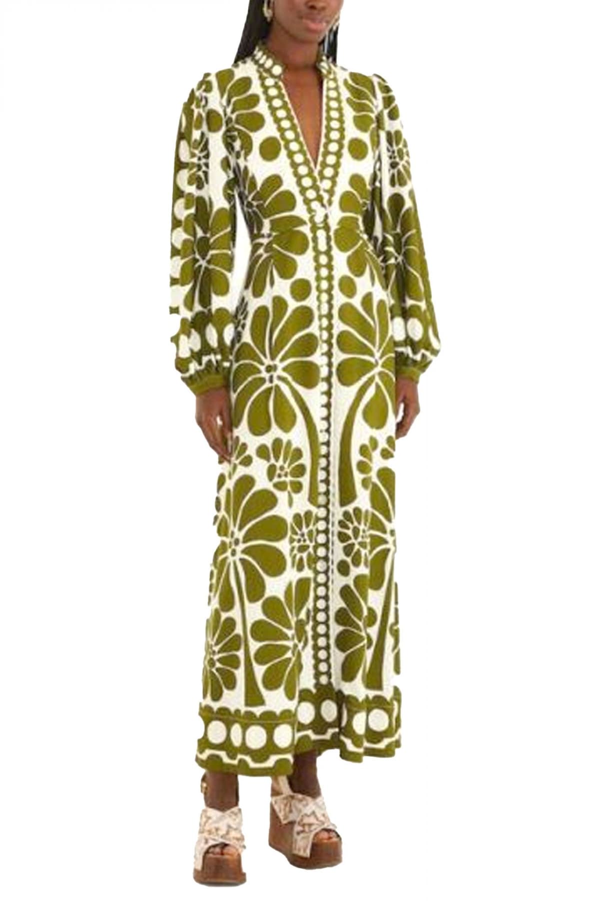 FARM RIO ΦΟΡΕΜΑ ΜΑΧΙ PALERMO GREEN ΚΟΥΜΠΙΑ ΕΚΡΟΥ-ΧΑΚΙ